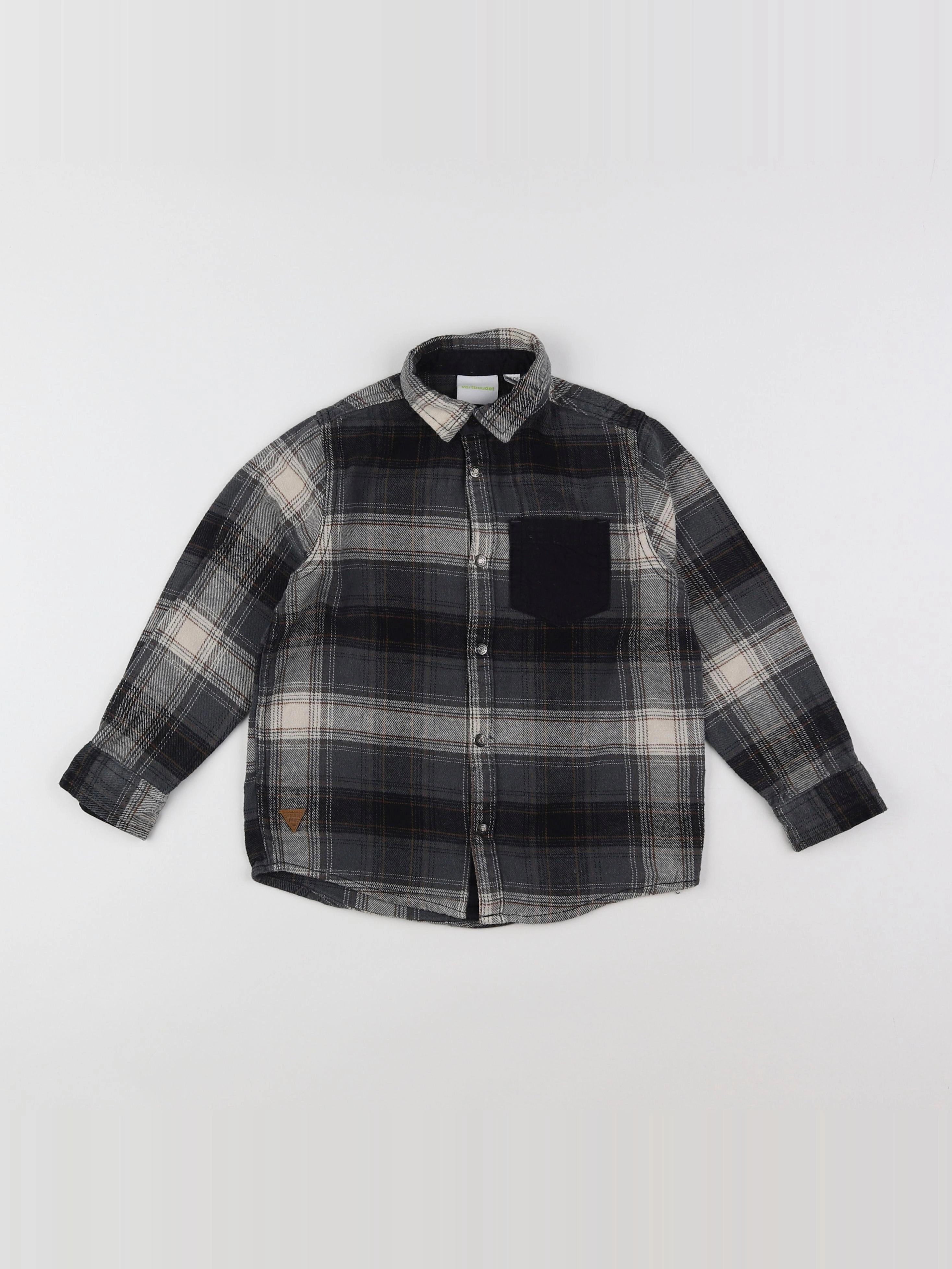 Vertbaudet - chemise gris - 6 ans