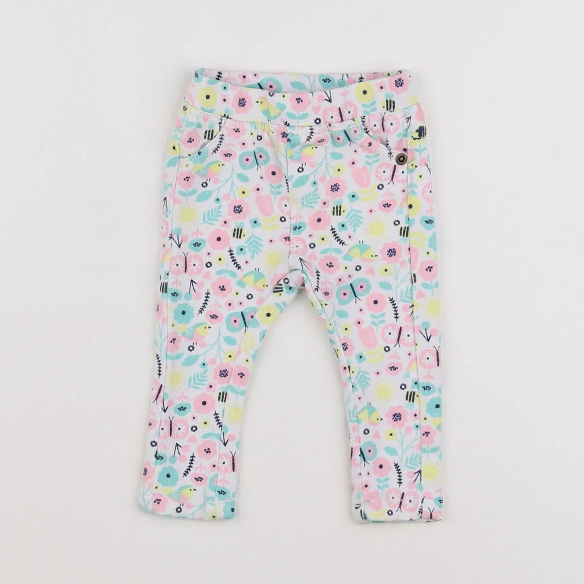 Vertbaudet - legging rose, multicolore - 3 mois