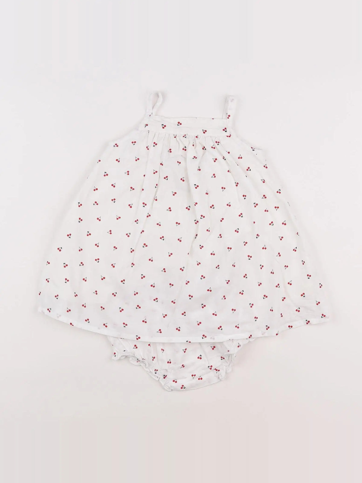 Bouchara - robe blanc, bleu, rouge - 12 mois