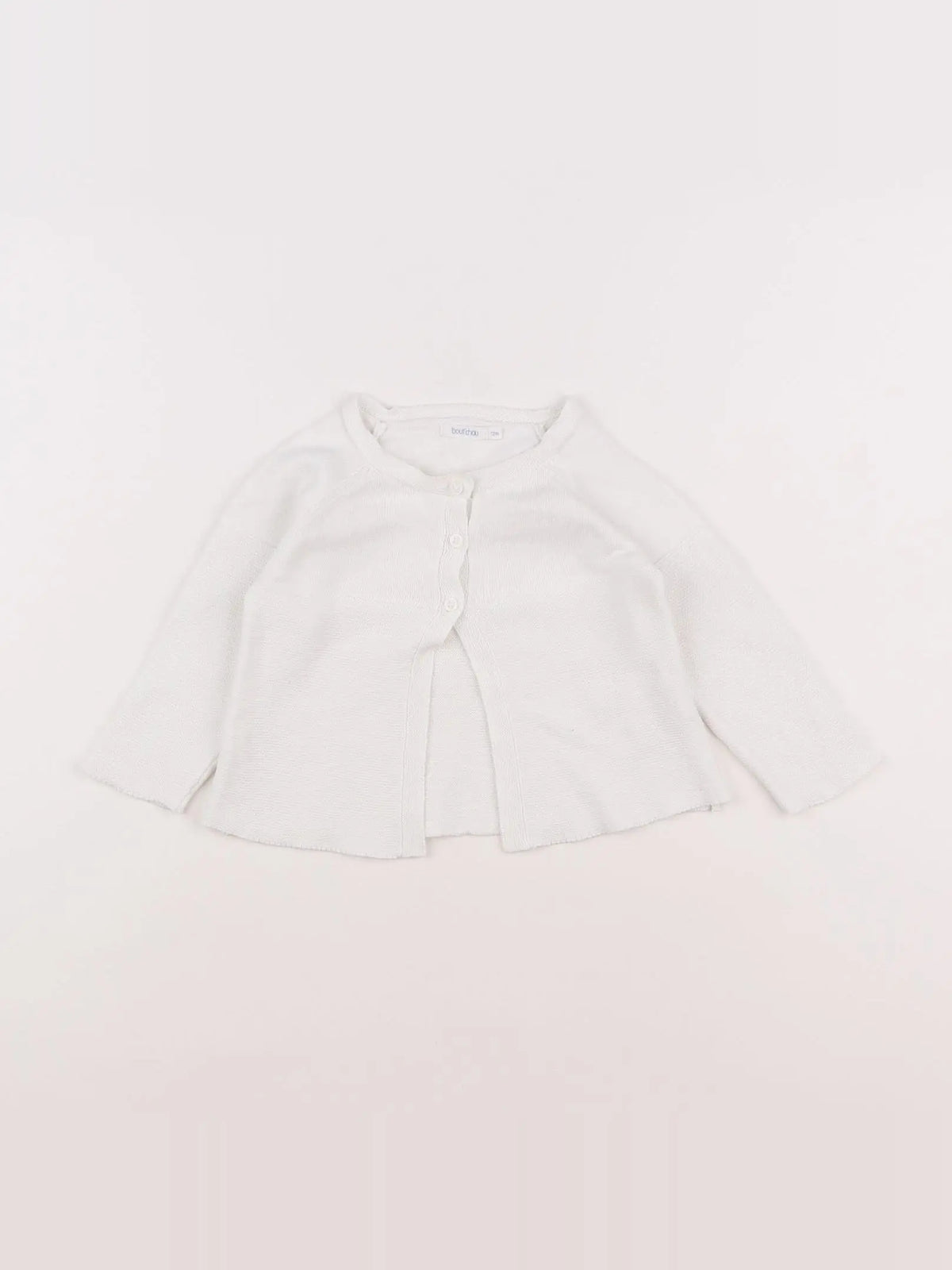 Boutchou - gilet blanc - 12 mois