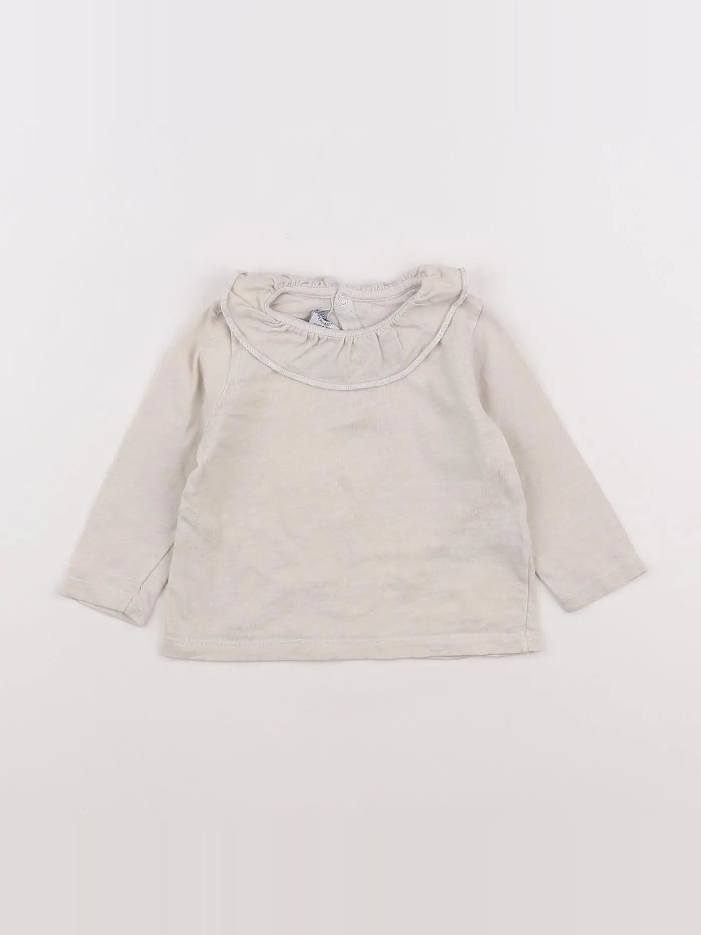 Petit Bateau - tee-shirt beige - 12 mois