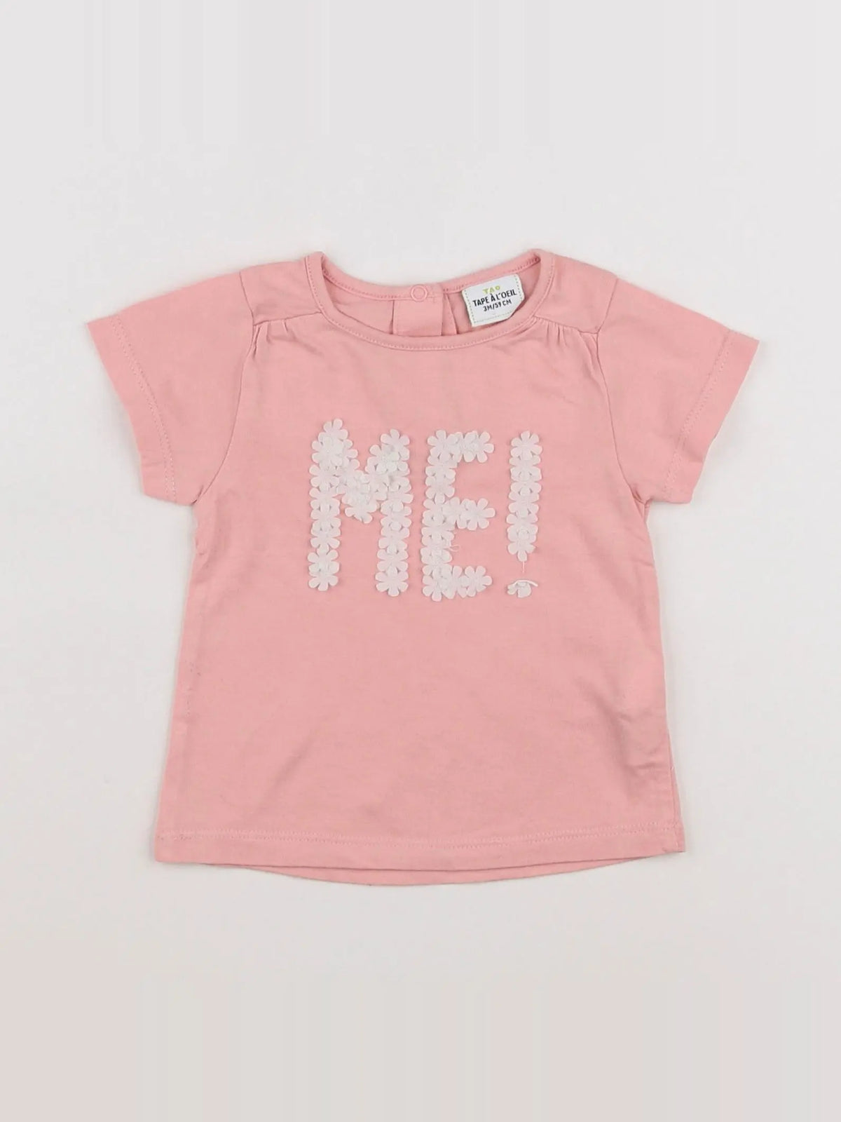 Tape à l'oeil - tee-shirt rose - 3 mois
