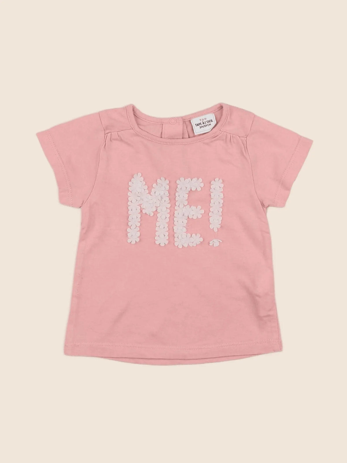 Tape à l'oeil - tee-shirt rose - 3 mois