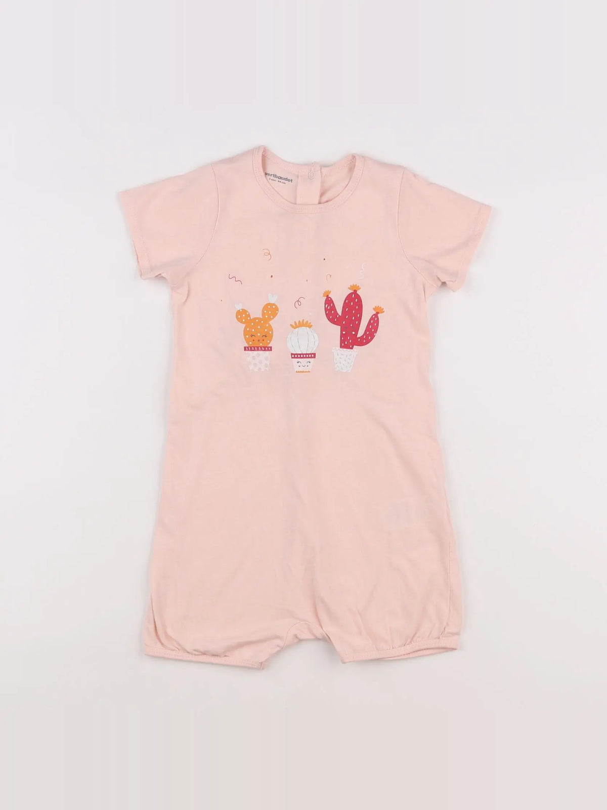 Vertbaudet - pyjama coton rose - 3 mois
