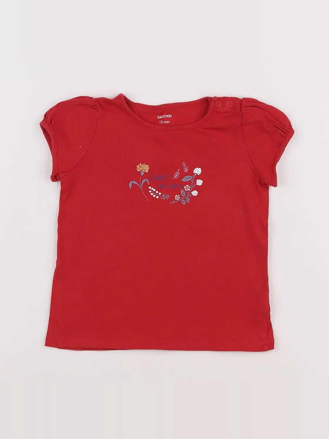 Boutchou - tee-shirt rouge - 12 mois