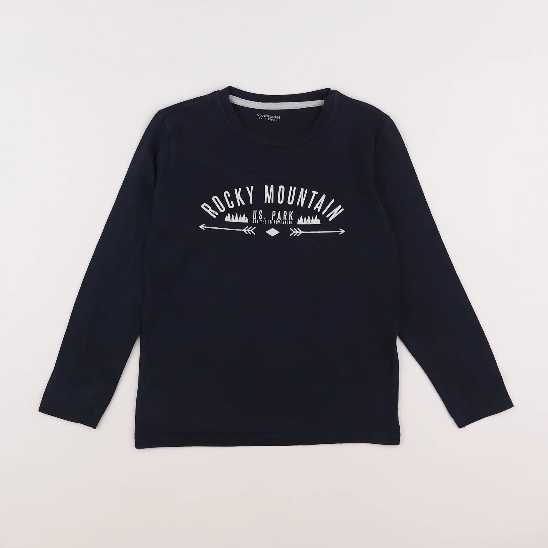 Vertbaudet - tee-shirt bleu - 8 ans