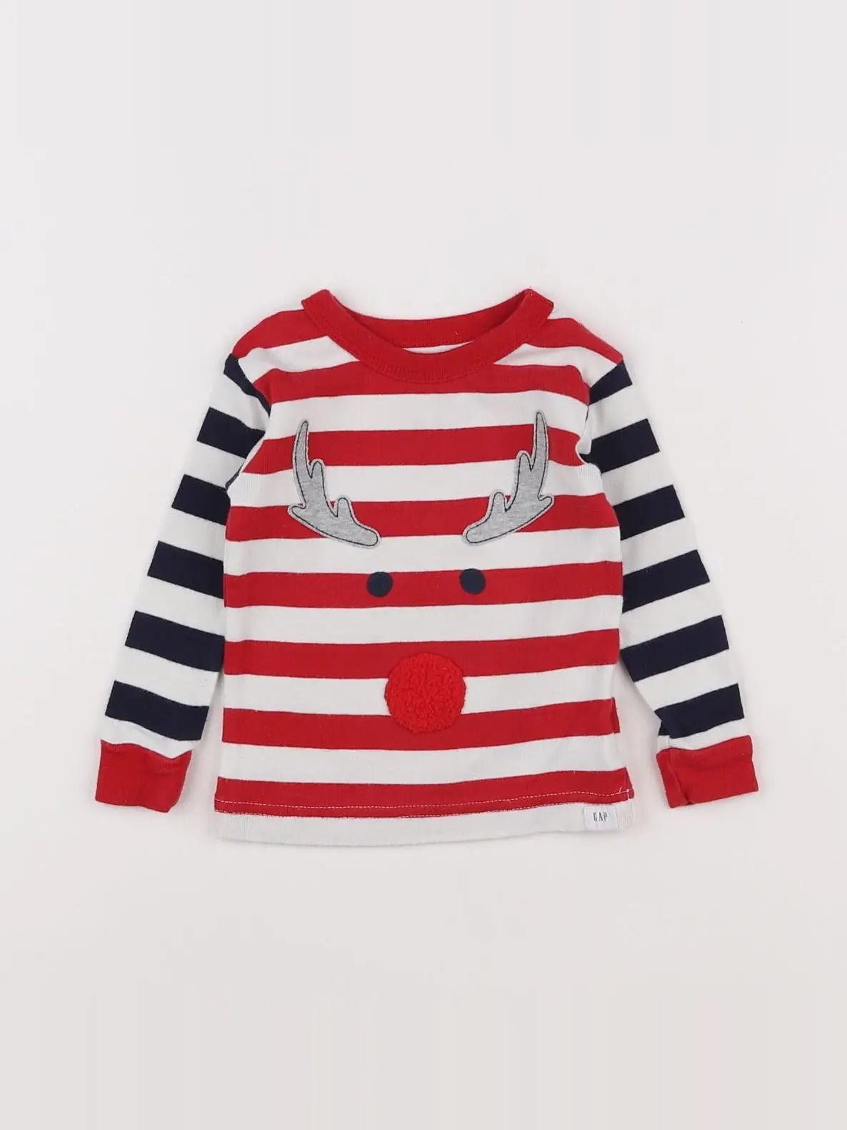 GAP - tee-shirt rouge, bleu - 6/12 mois