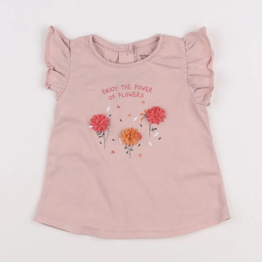 Vertbaudet - tee-shirt rose - 12 mois