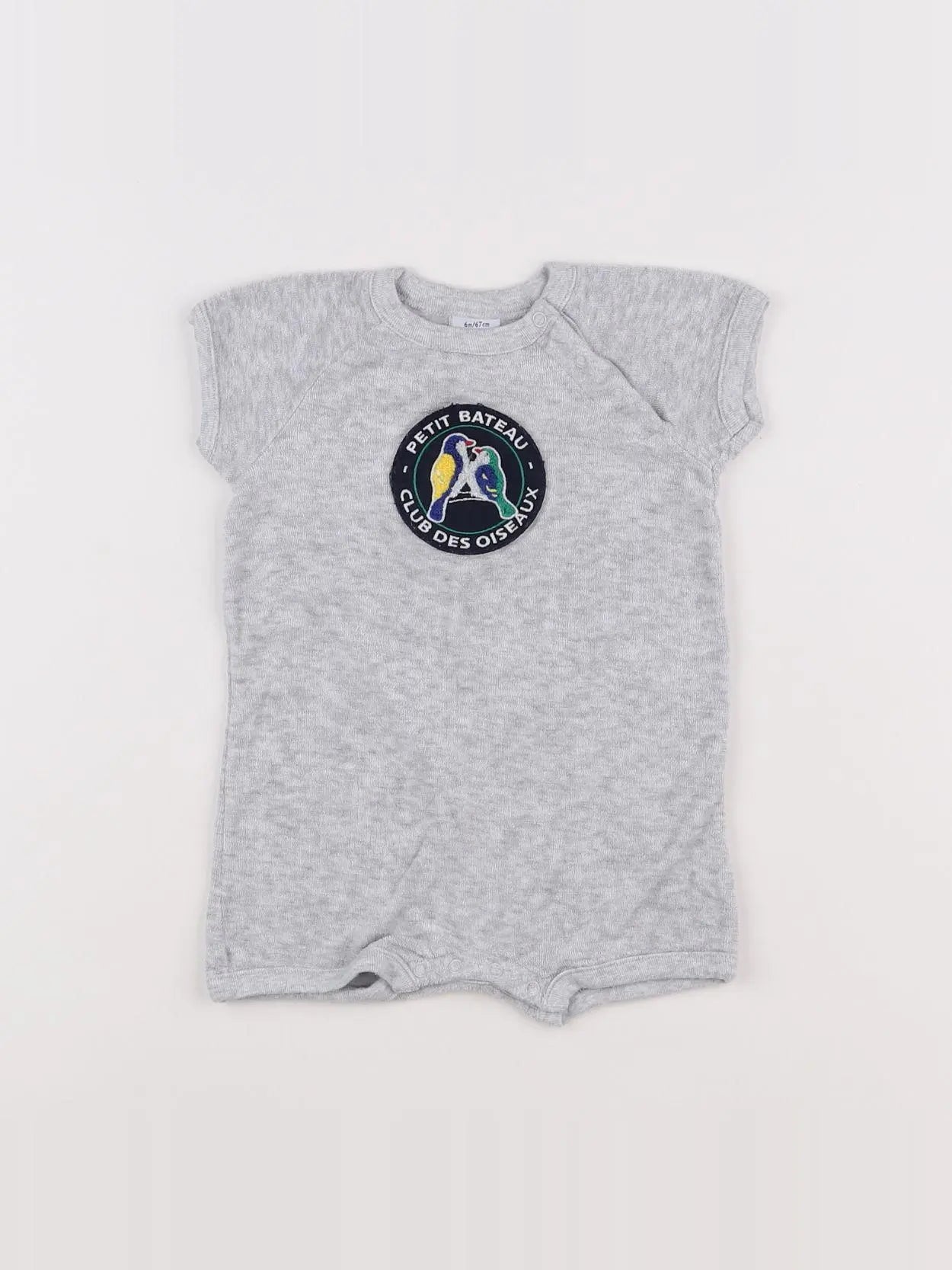 Petit Bateau - combinaison gris - 6 mois