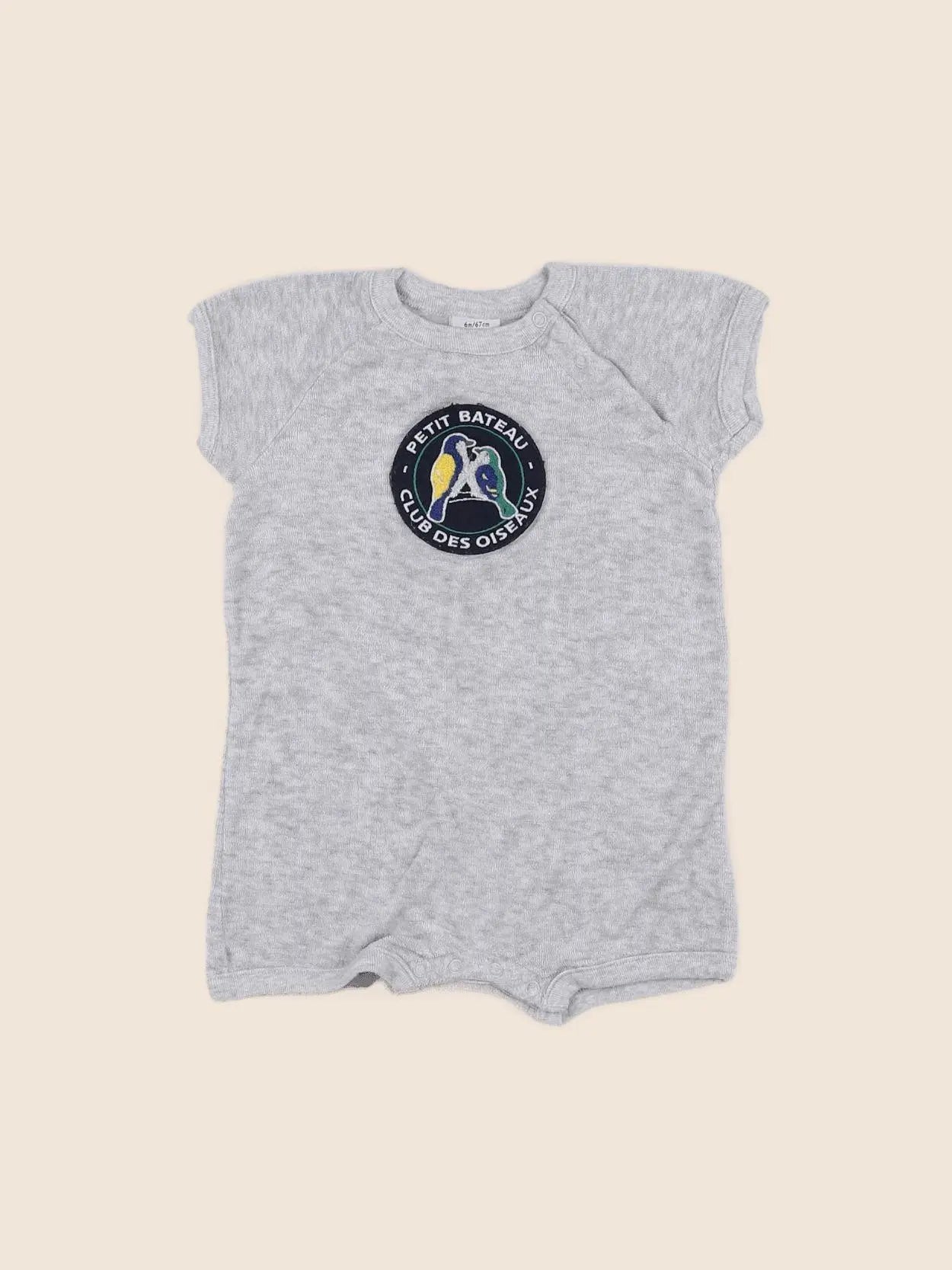 Petit Bateau - combinaison gris - 6 mois