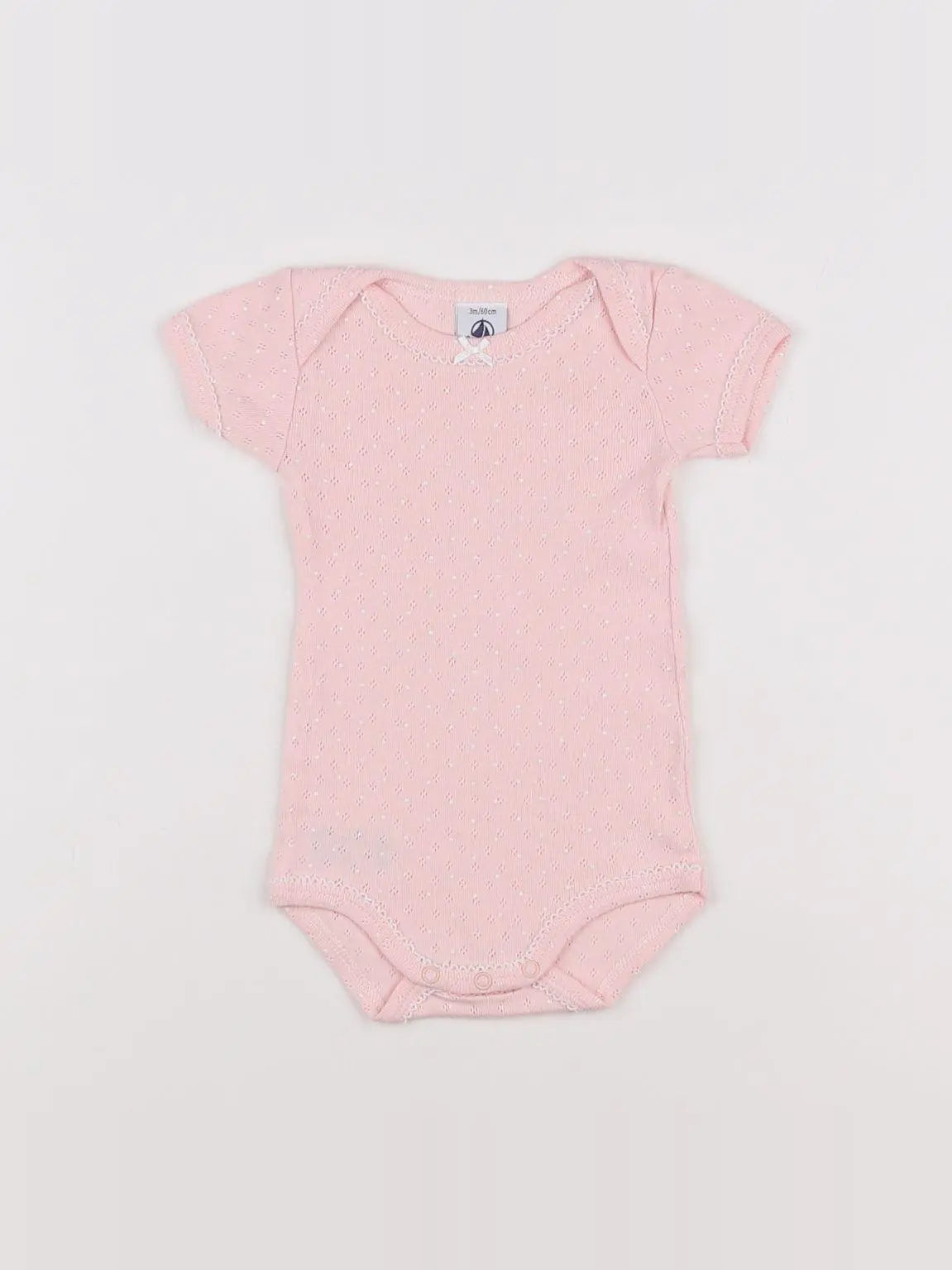 Petit Bateau - body rose - 3 mois