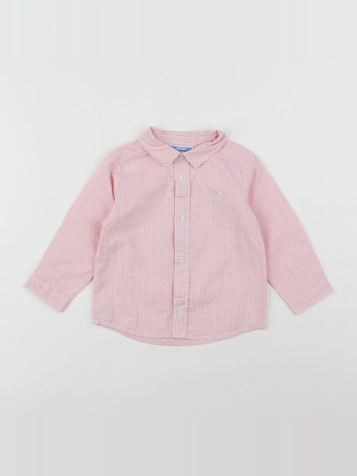 Jacadi - chemise blanc, rouge - 12 mois