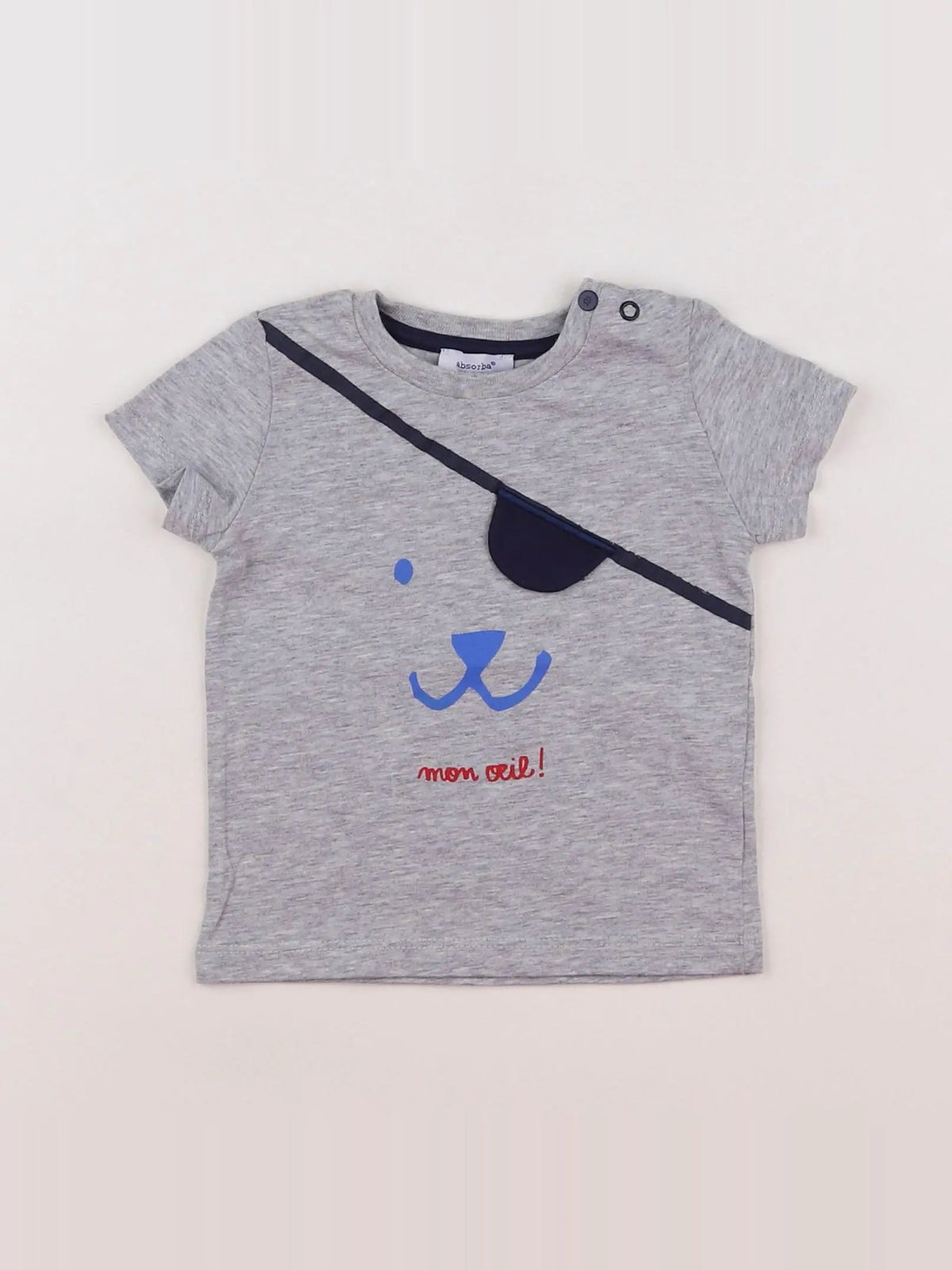 Absorba - tee-shirt gris - 6 mois