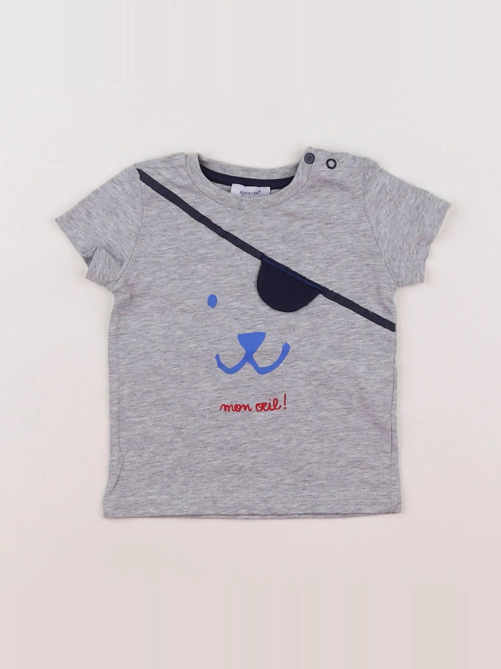 Absorba - tee-shirt gris - 6 mois