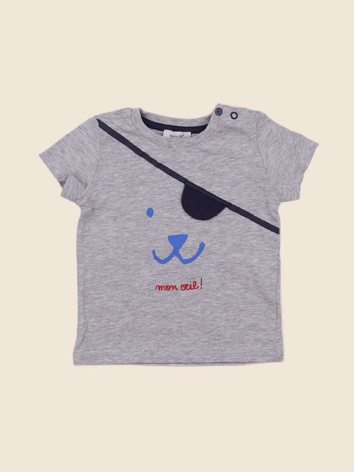 Absorba - tee-shirt gris - 6 mois