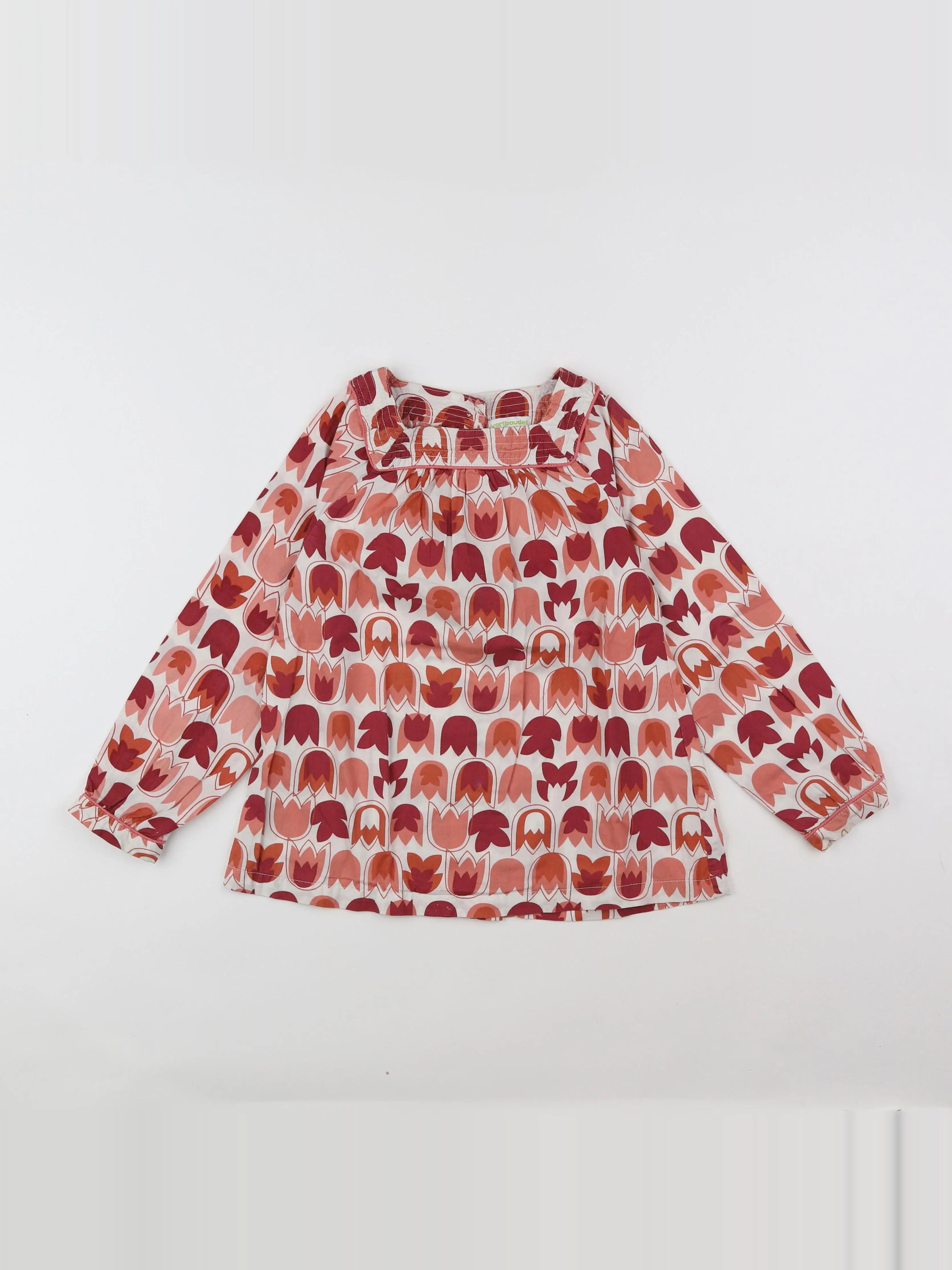 Vertbaudet - blouse rose, rouge - 8 ans
