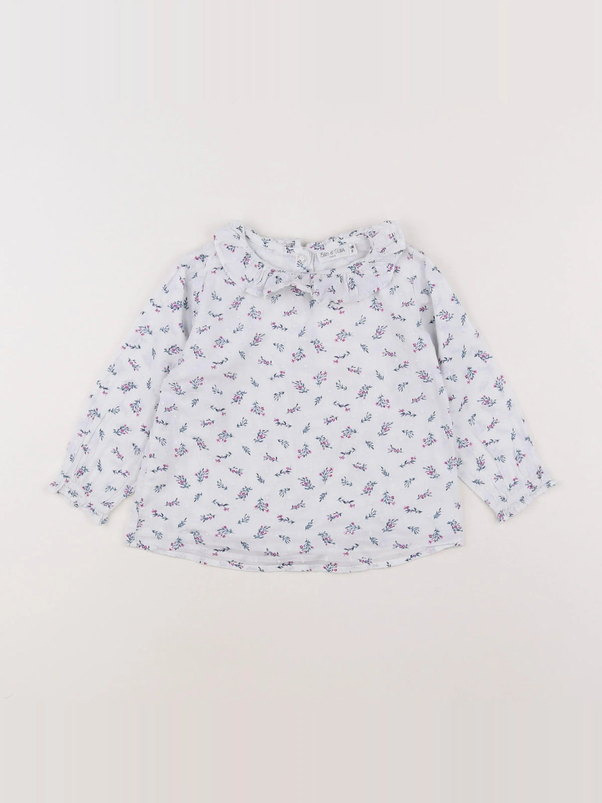 Eden & Victor - blouse bleu, blanc - 18 mois