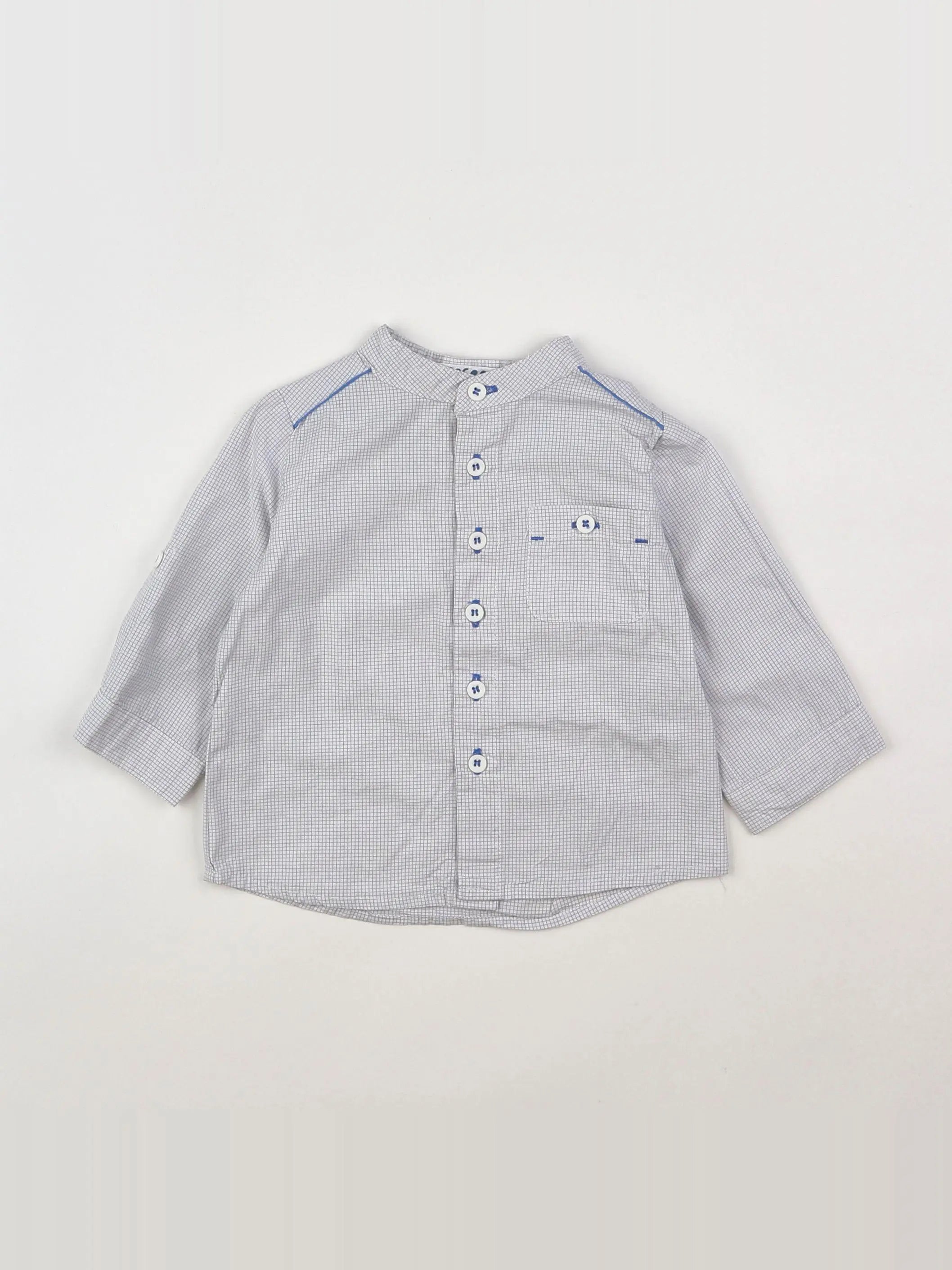 La Redoute - chemise blanc, gris - 2 ans