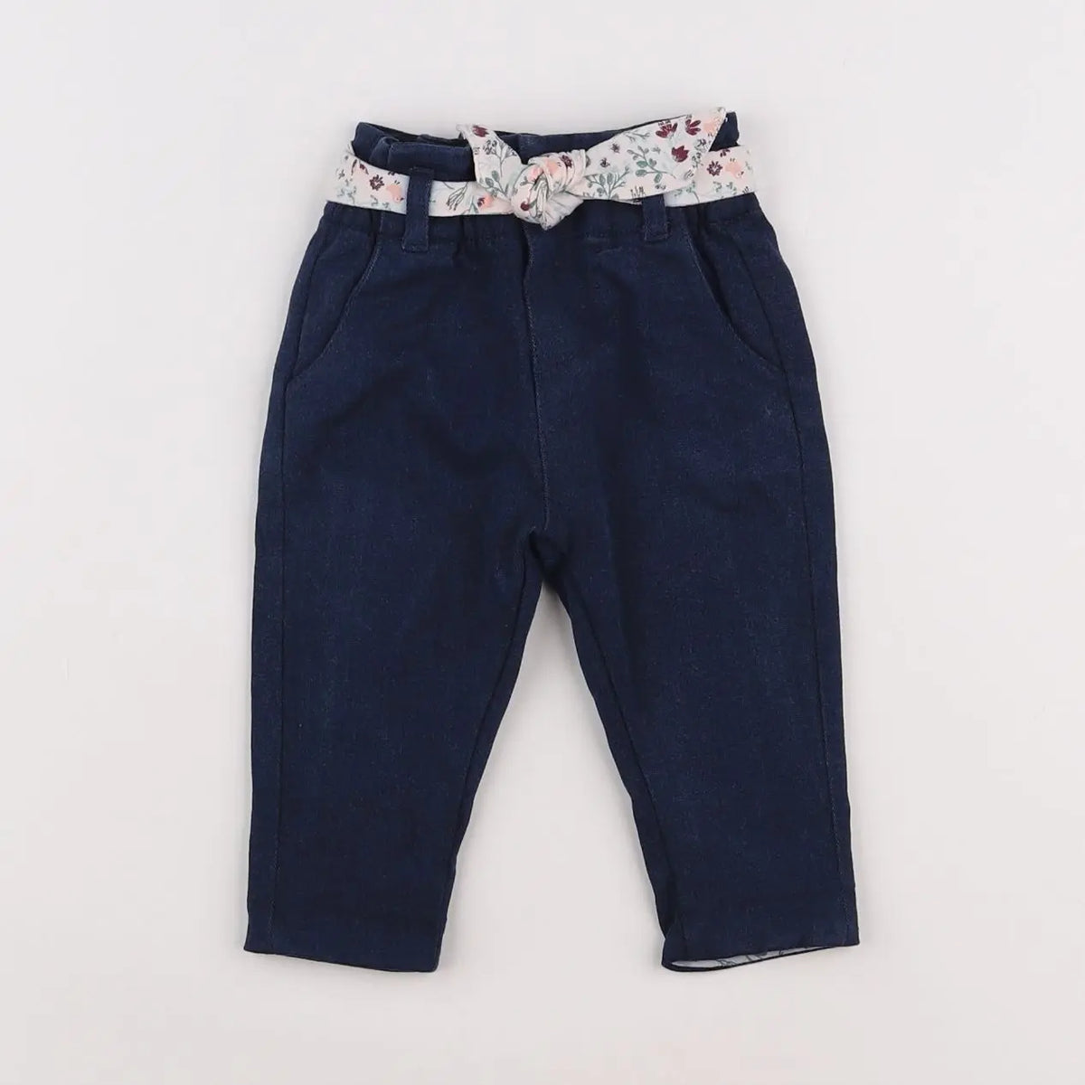 Vertbaudet - pantalon bleu - 3 mois