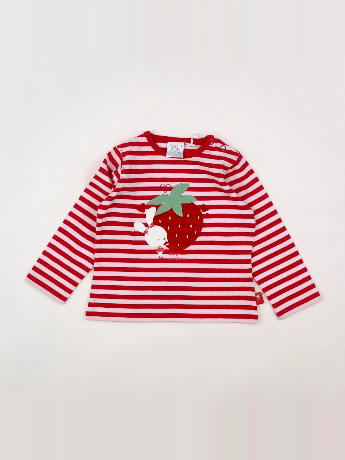 Cadet Rousselle - tee-shirt blanc, rouge - 3 mois