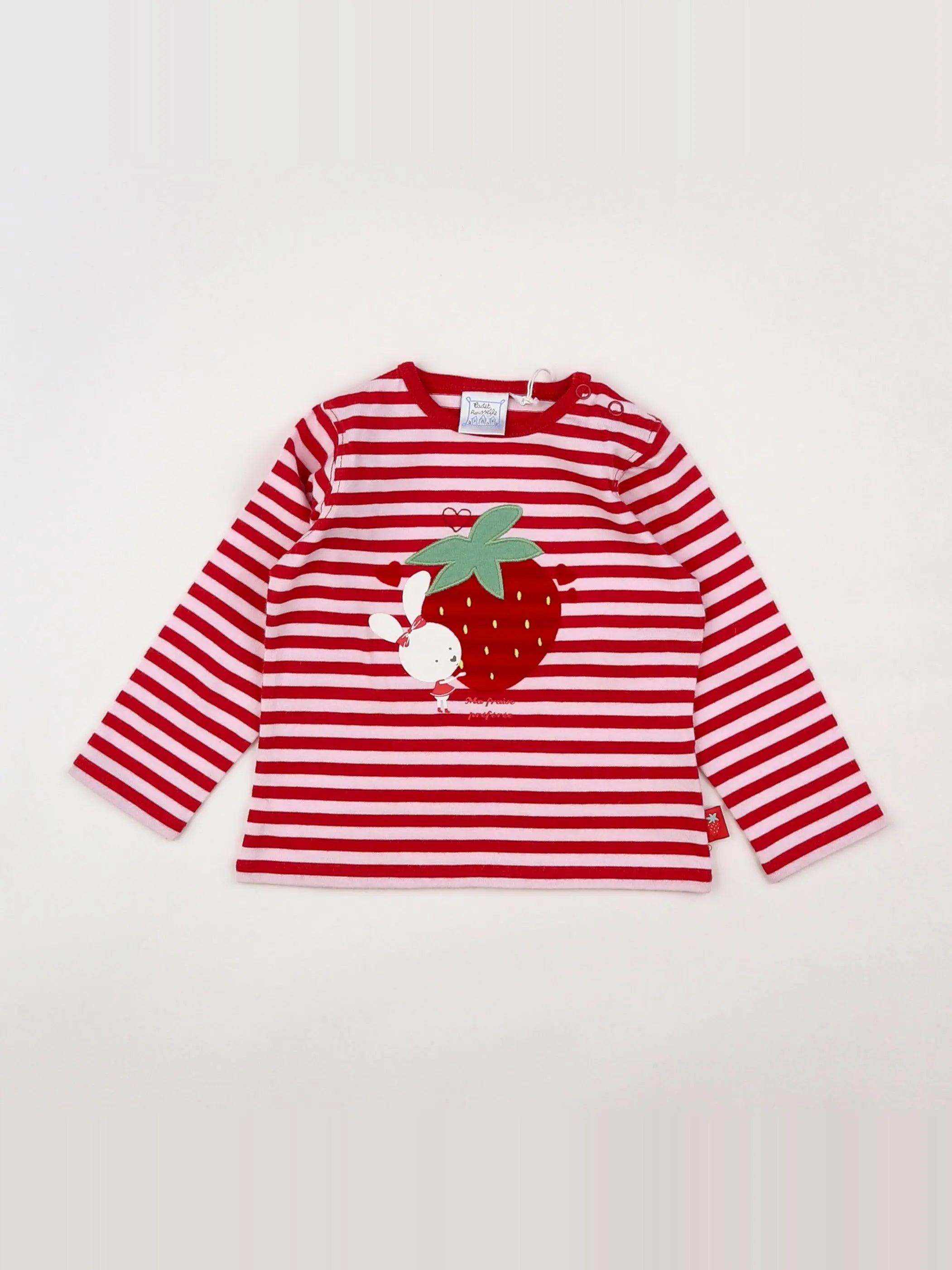 Cadet Rousselle - tee-shirt blanc, rouge - 3 mois