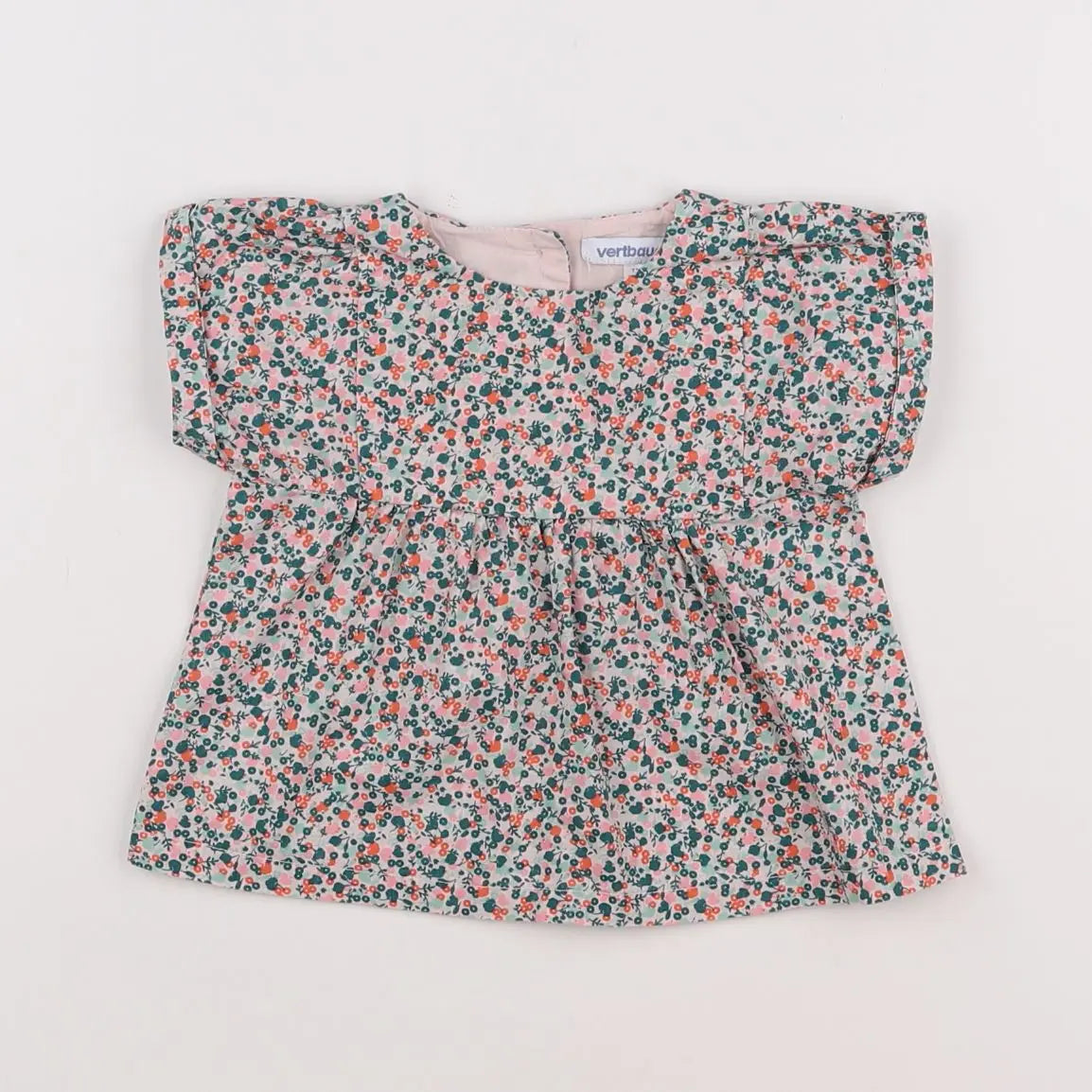 Vertbaudet - blouse vert - 9 mois