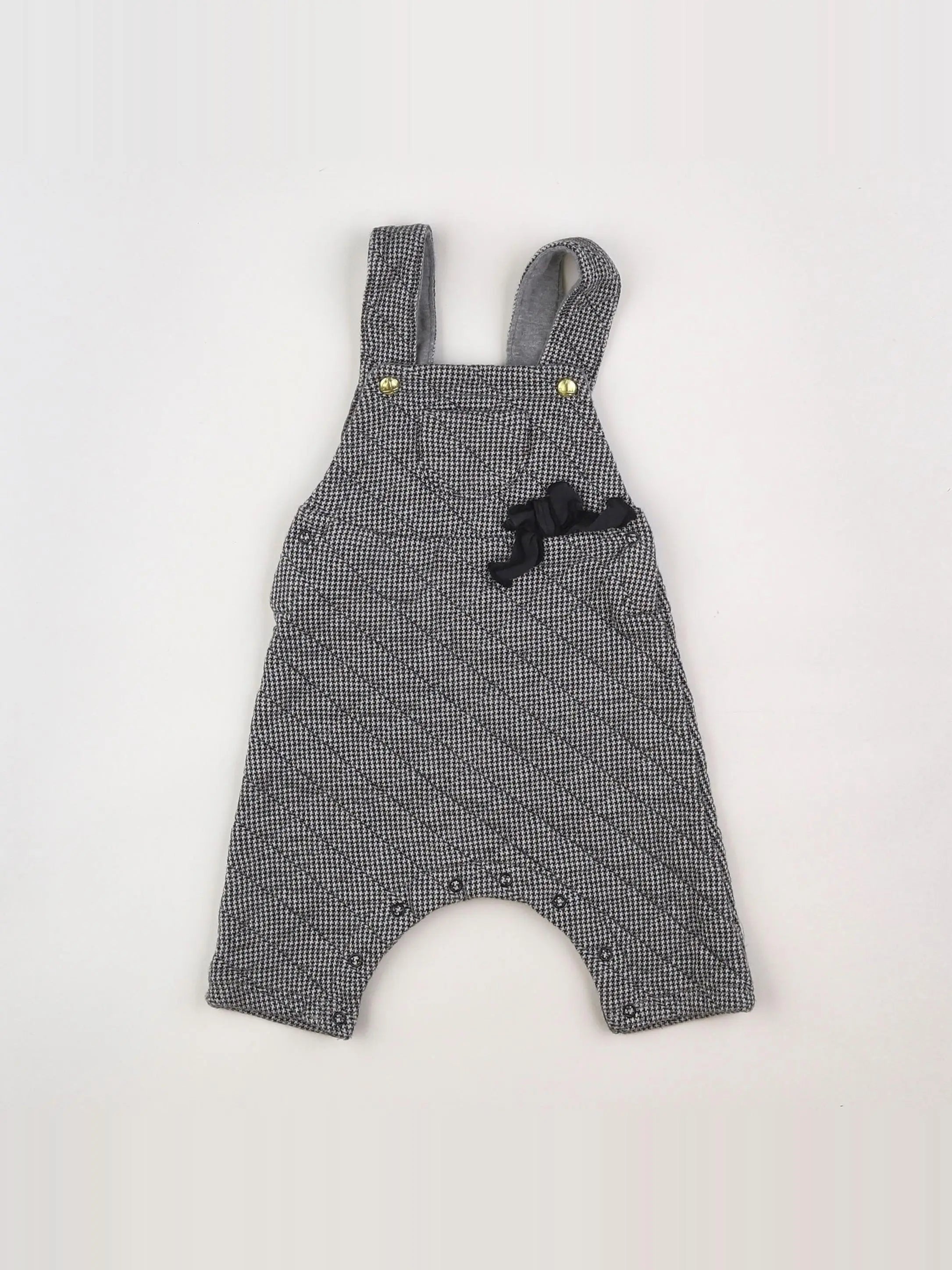 Petit Bateau - salopette blanc, noir - 3 mois