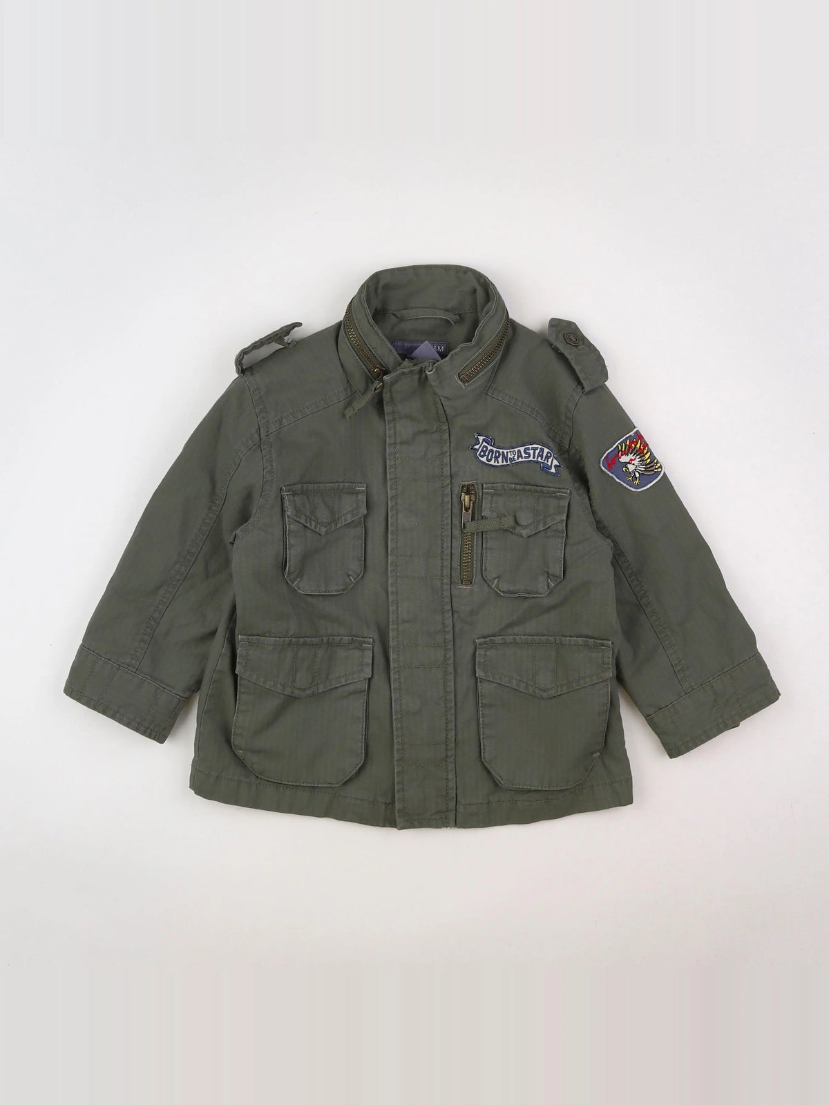 H&M - veste vert - 12/18 mois