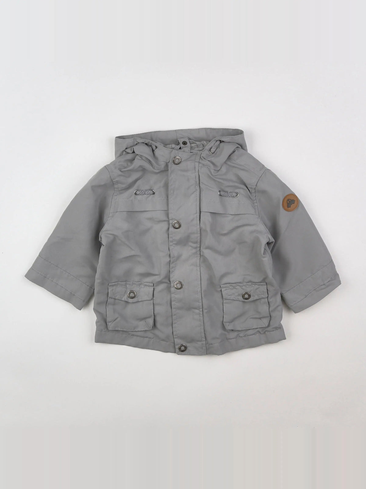 Vertbaudet - manteau gris - 12 mois