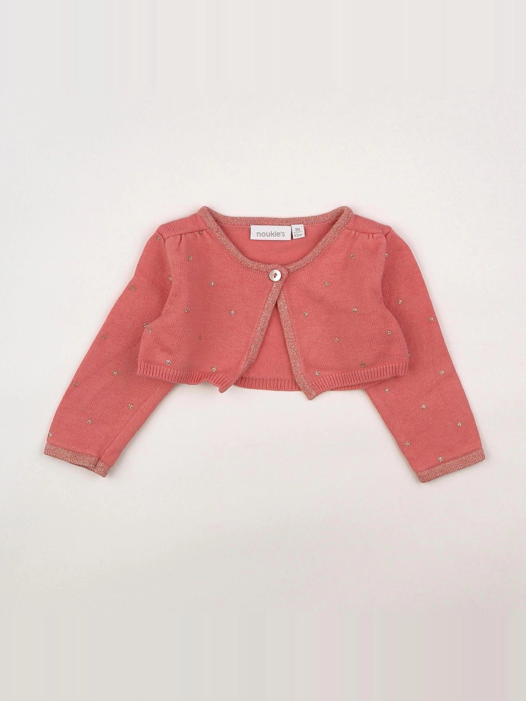 Noukie's - gilet rose - 3 mois
