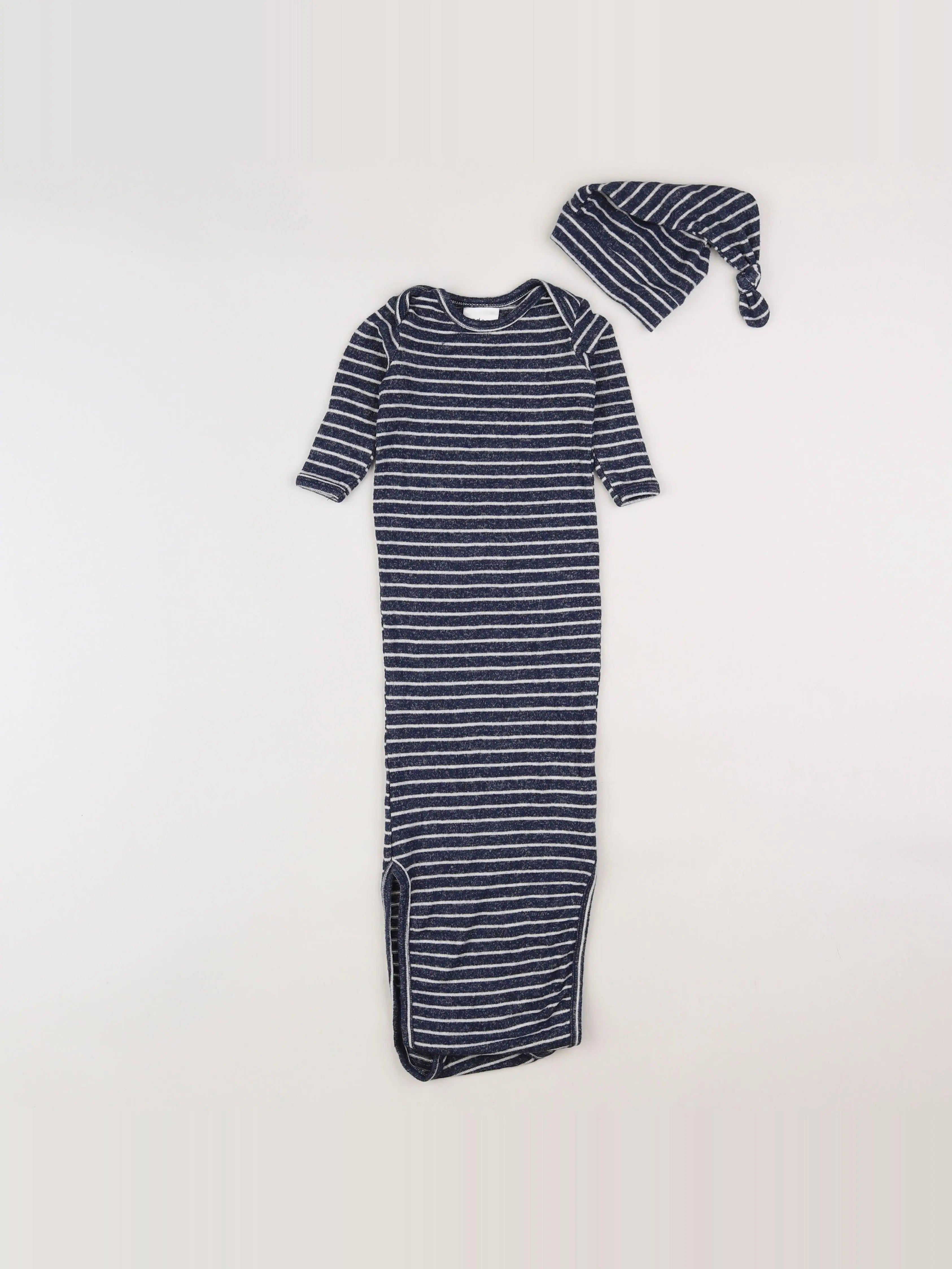 Aden + Anaïs - body blanc, bleu - 6/12 mois