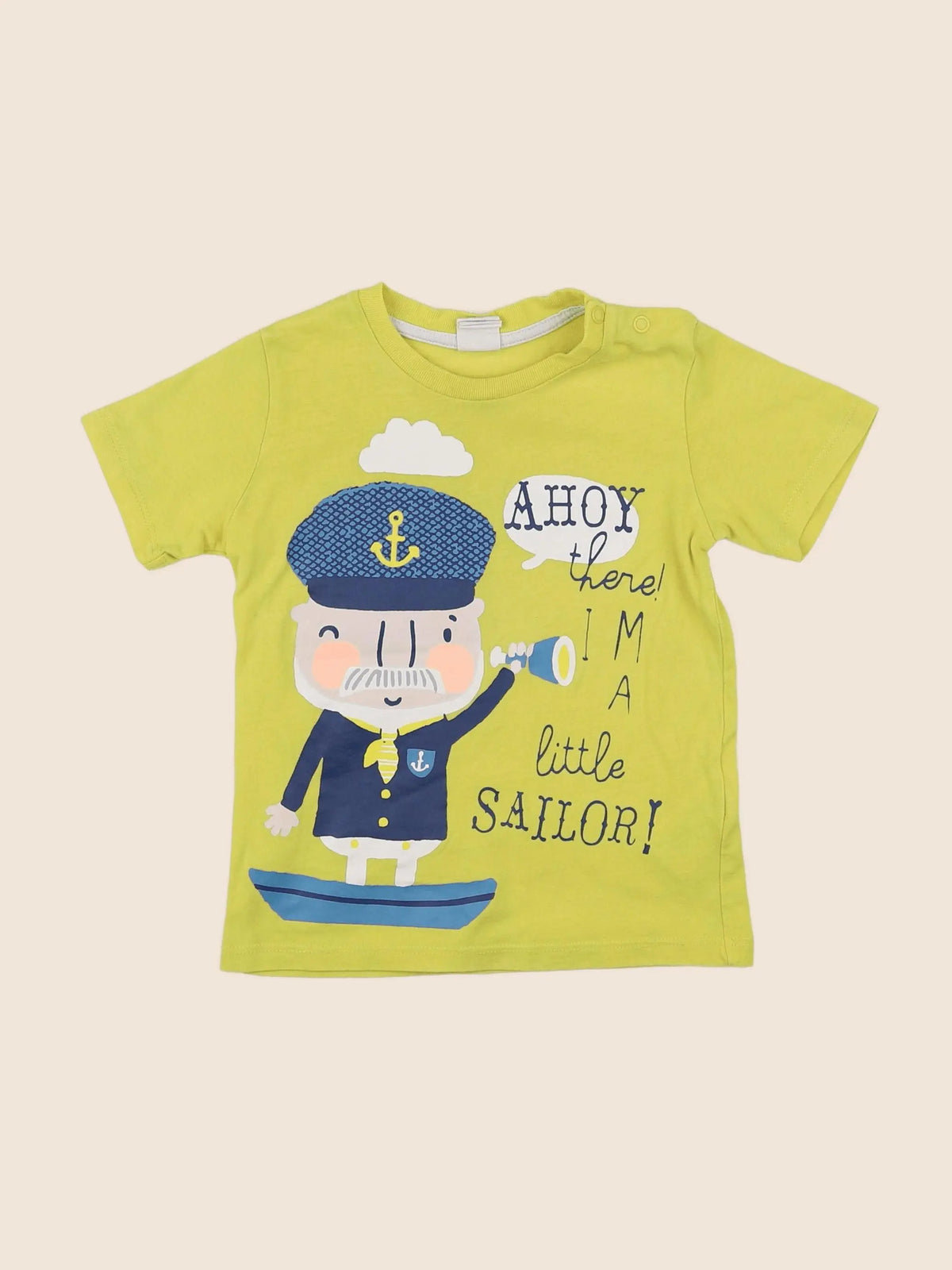 H&M - tee-shirt jaune - 9/12 mois
