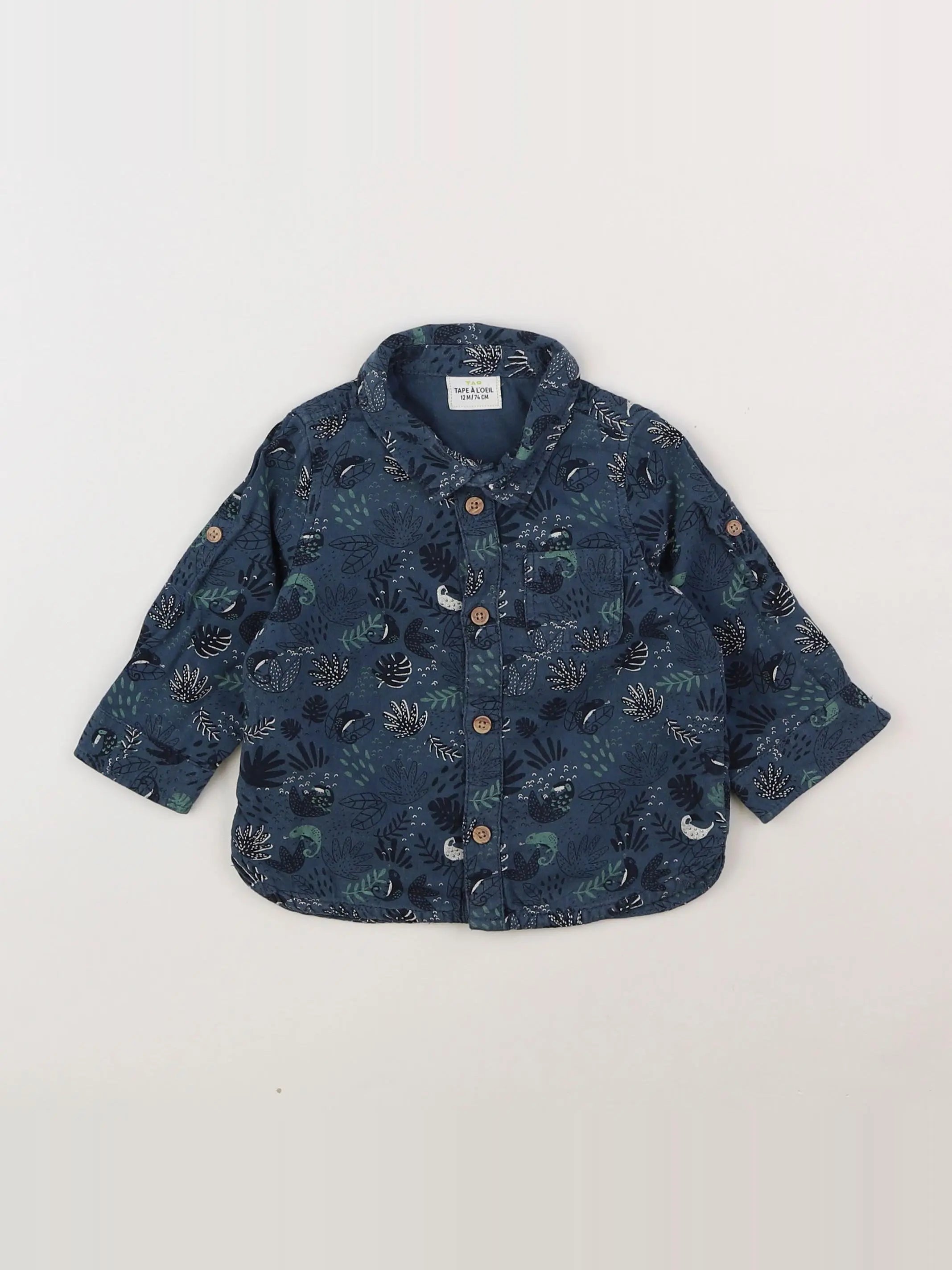 Tape à l'oeil - chemise bleu - 12 mois