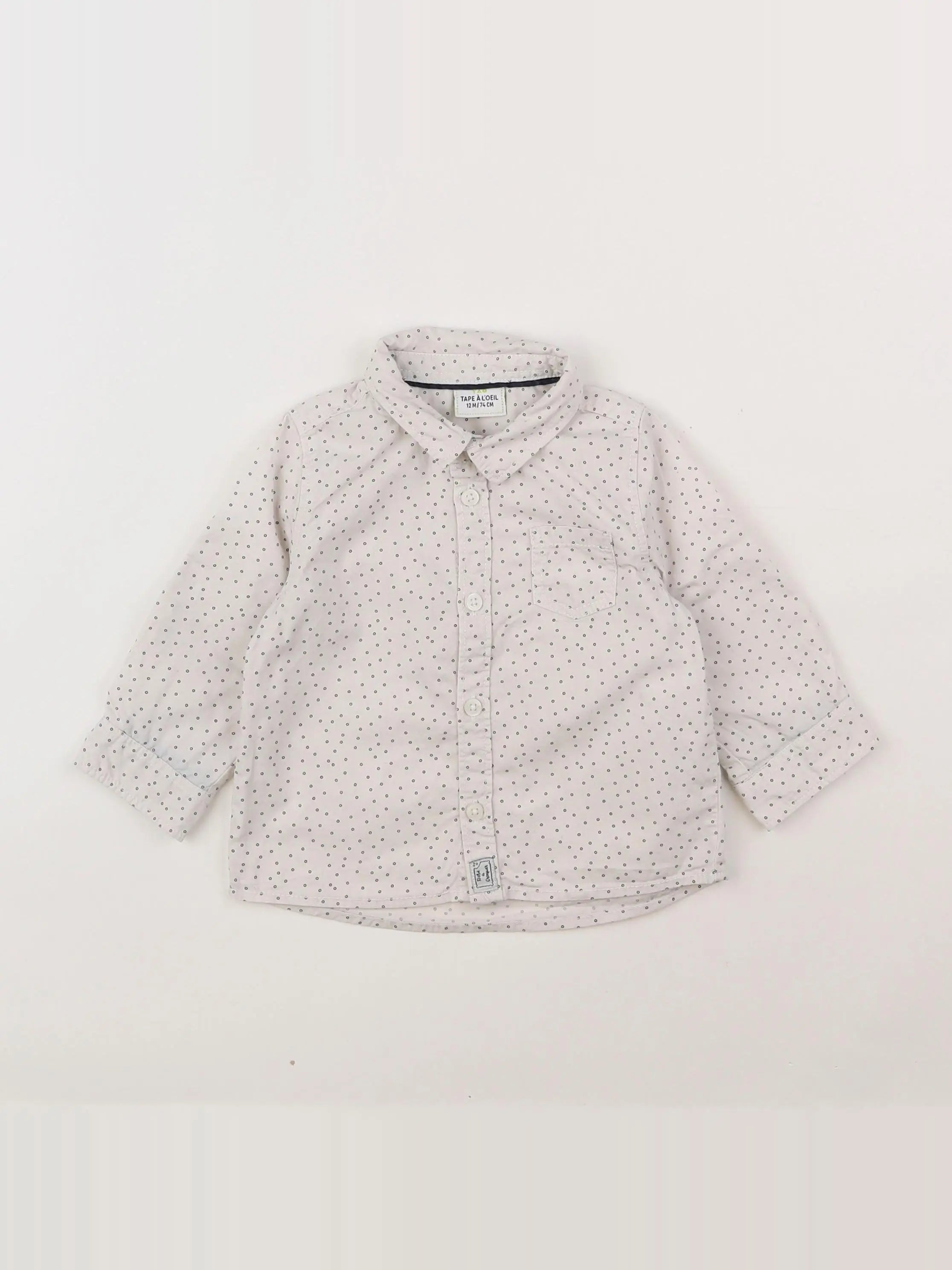 Tape à l'oeil - chemise blanc - 12 mois