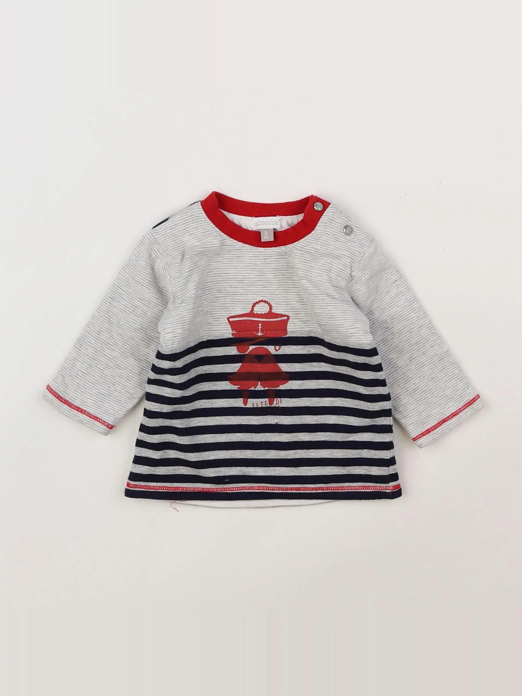Absorba - tee-shirt gris - 3 mois