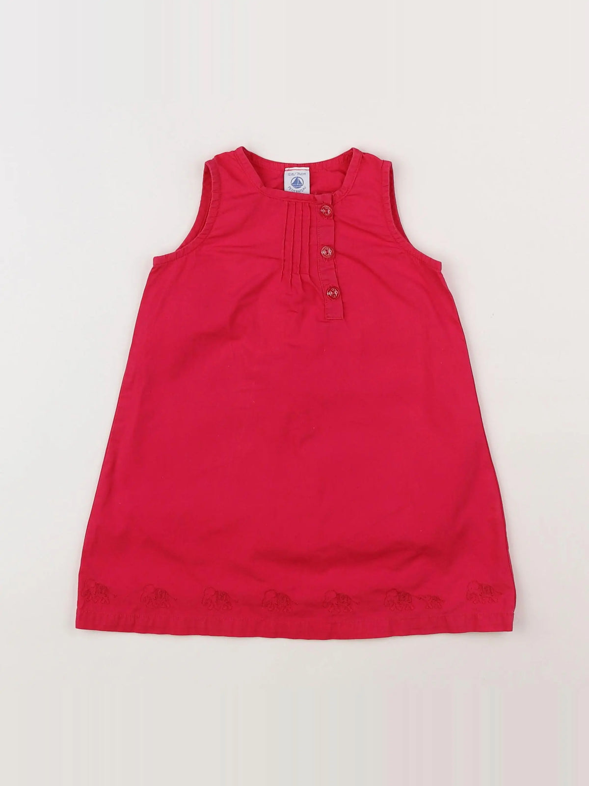 Petit Bateau - robe rose - 12 mois