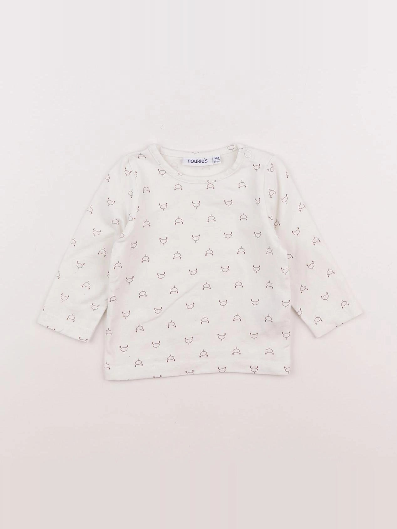 Noukie's - tee-shirt beige, marron - 3 mois