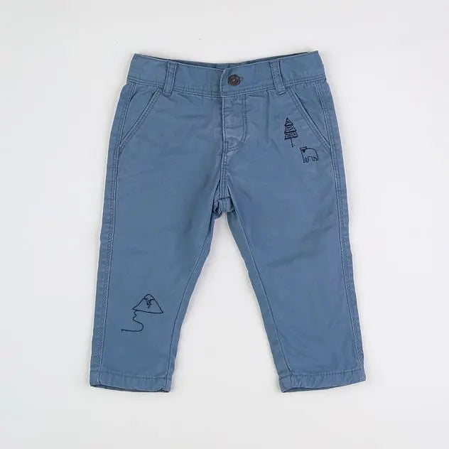 Vertbaudet - pantalon bleu - 9 mois