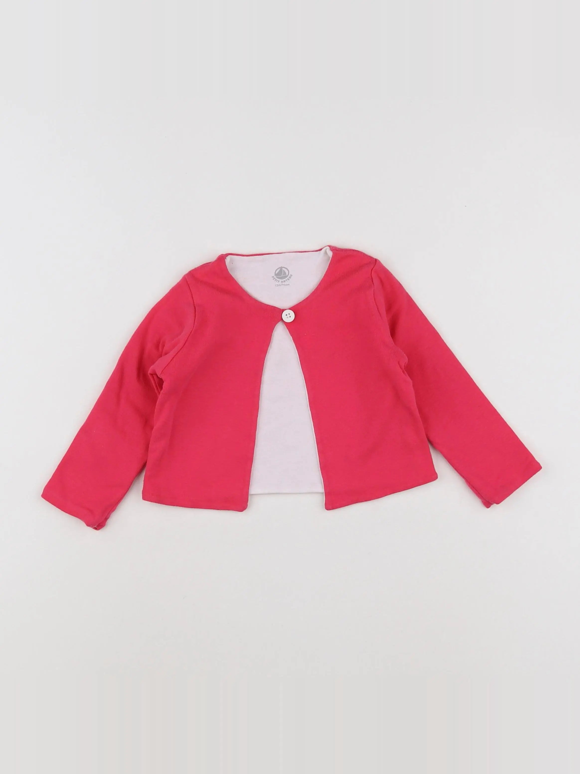 Petit Bateau - sweat rose - 12 mois