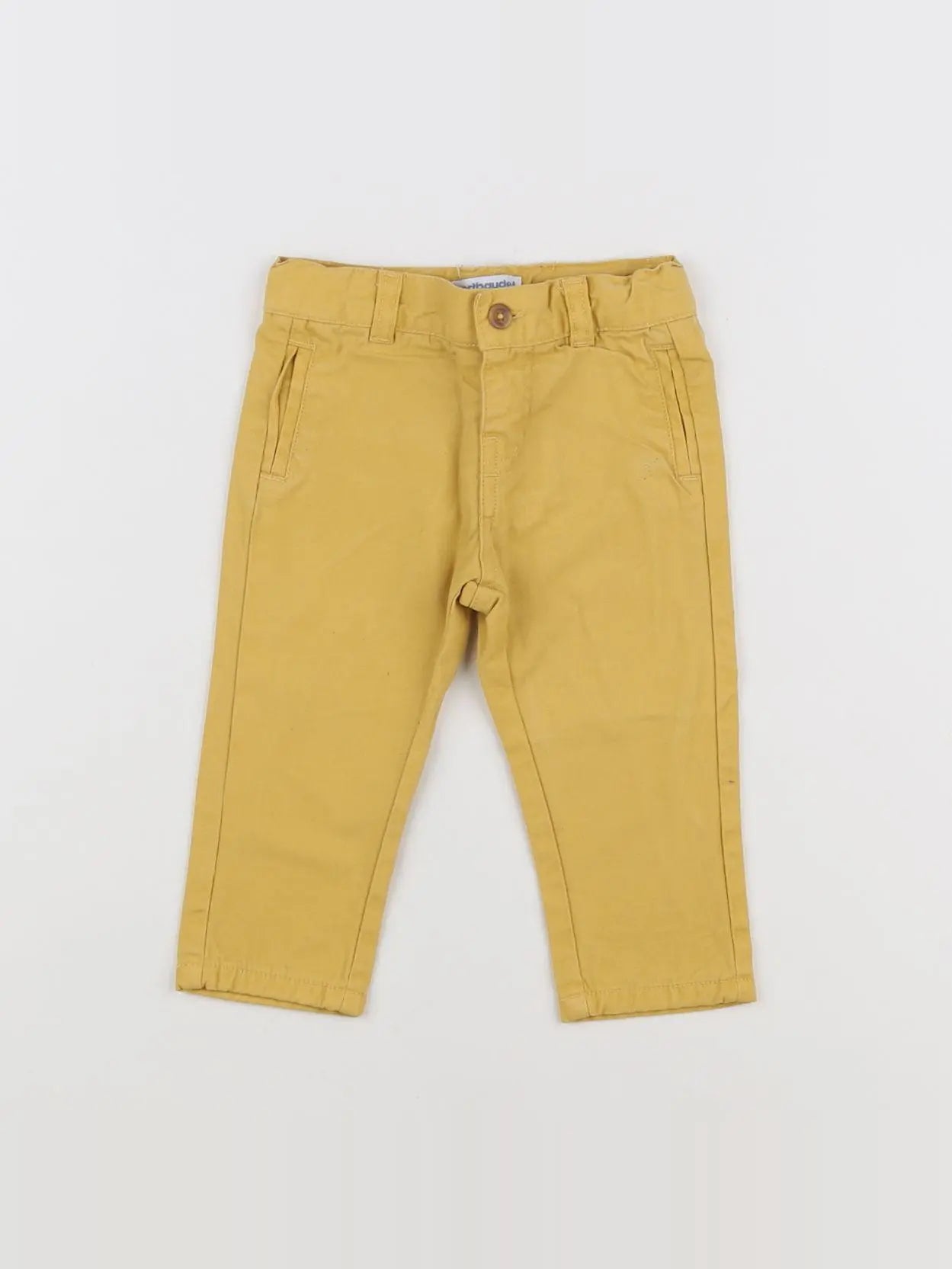 Vertbaudet - pantalon jaune - 6 mois