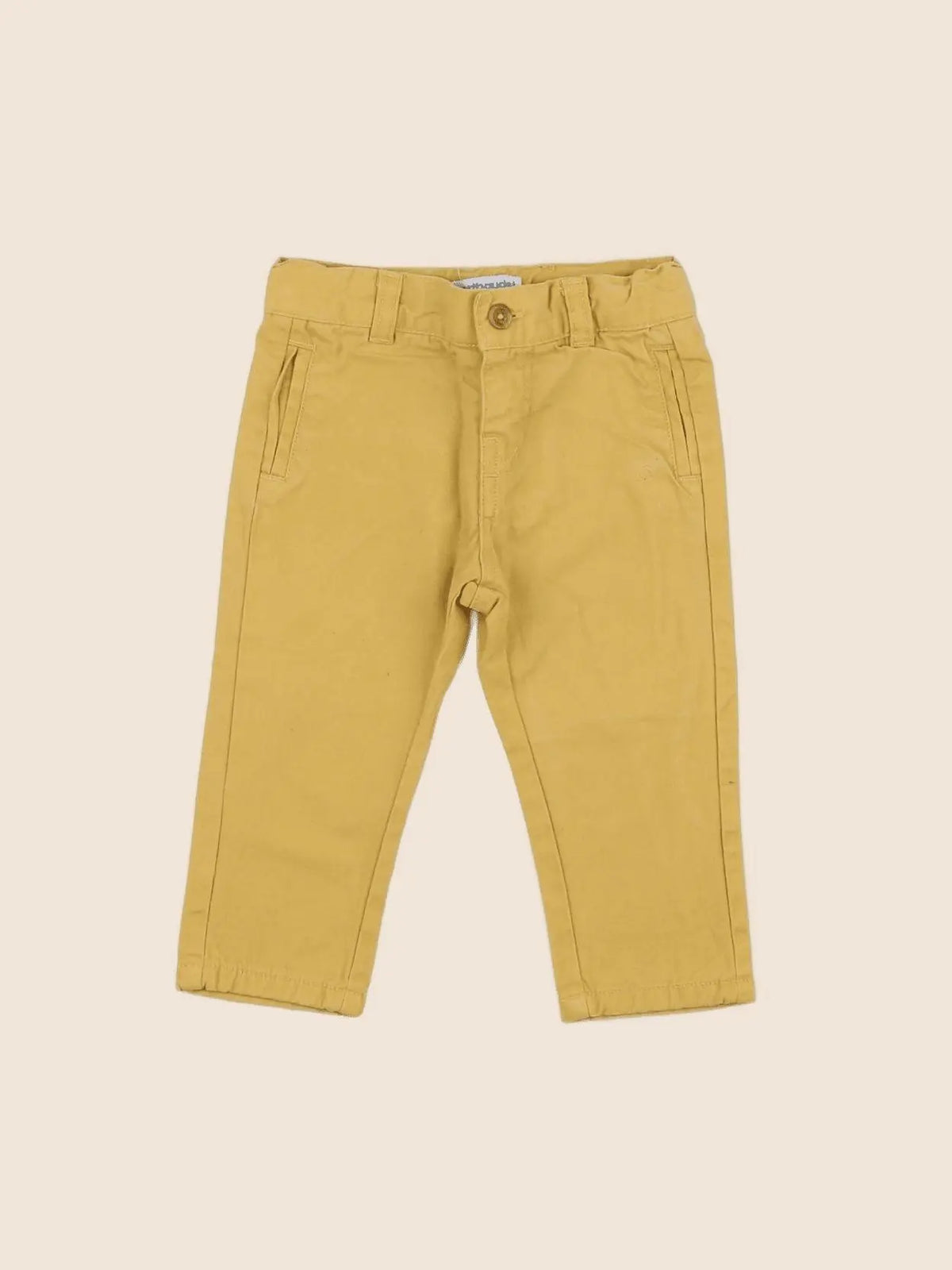 Vertbaudet - pantalon jaune - 6 mois