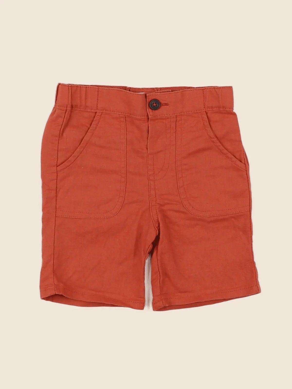 Vertbaudet - short orange - 6 mois