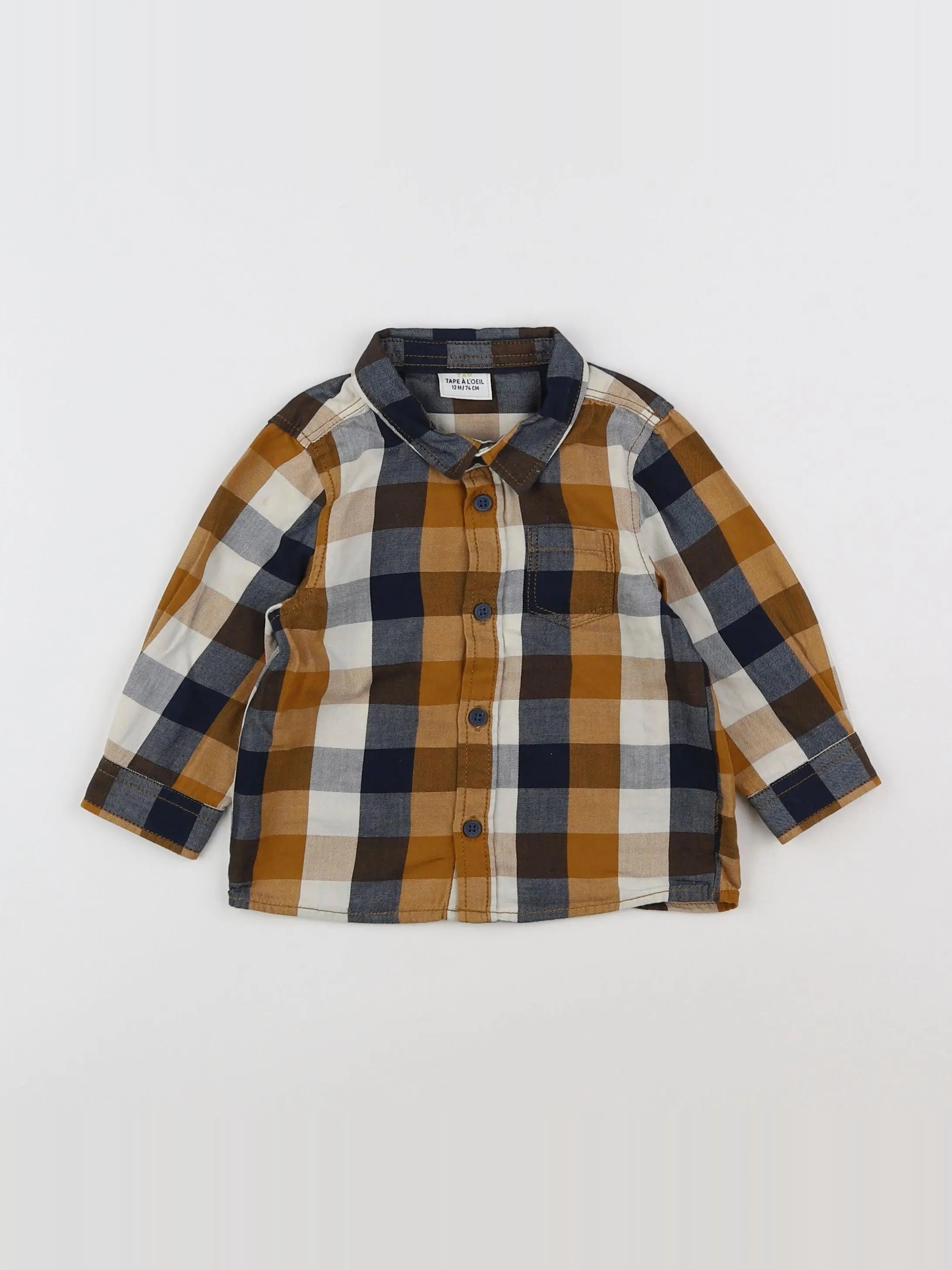 Tape à l'oeil - chemise multicolore - 12 mois