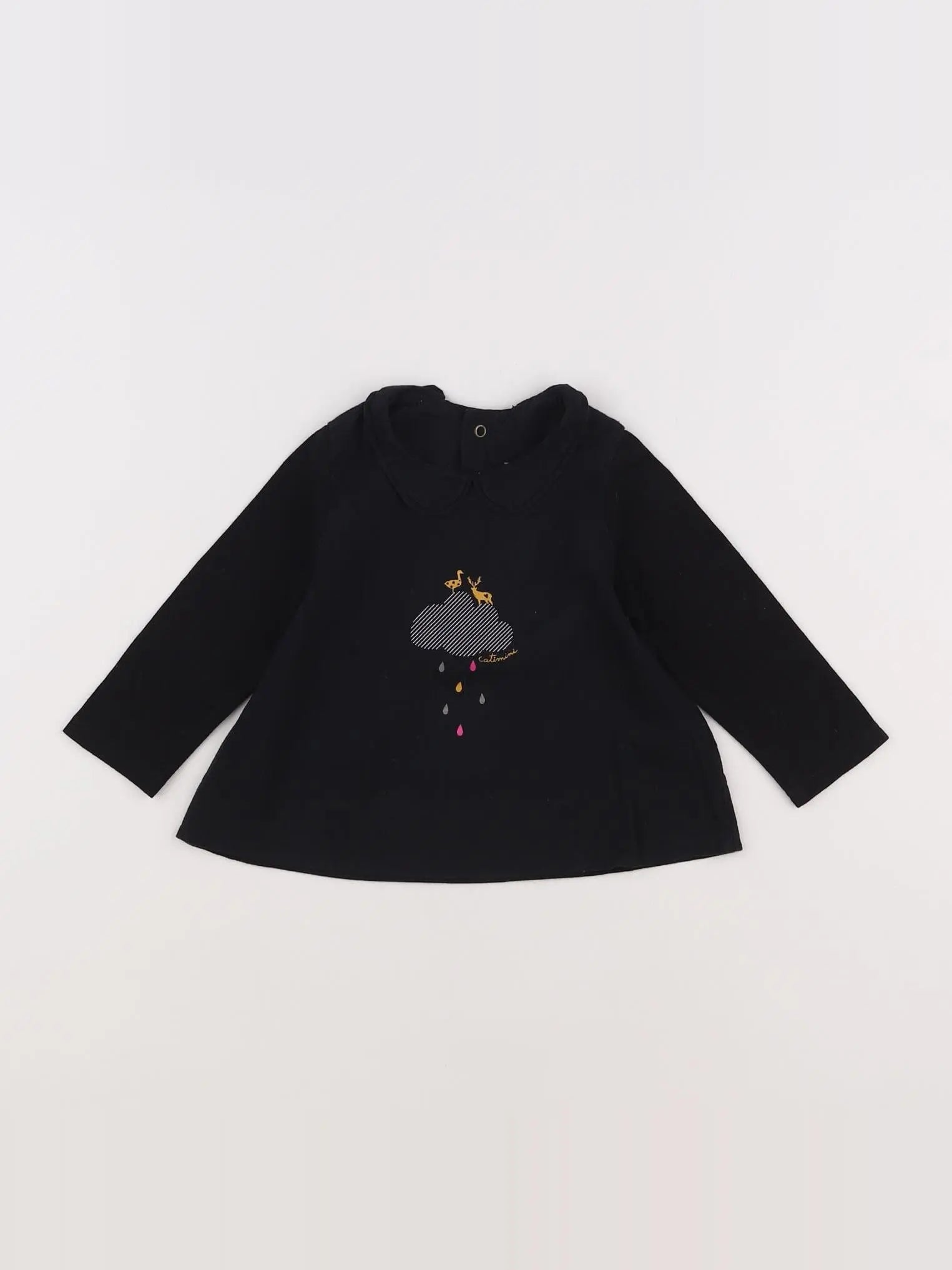 Catimini - tee-shirt noir - 12 mois