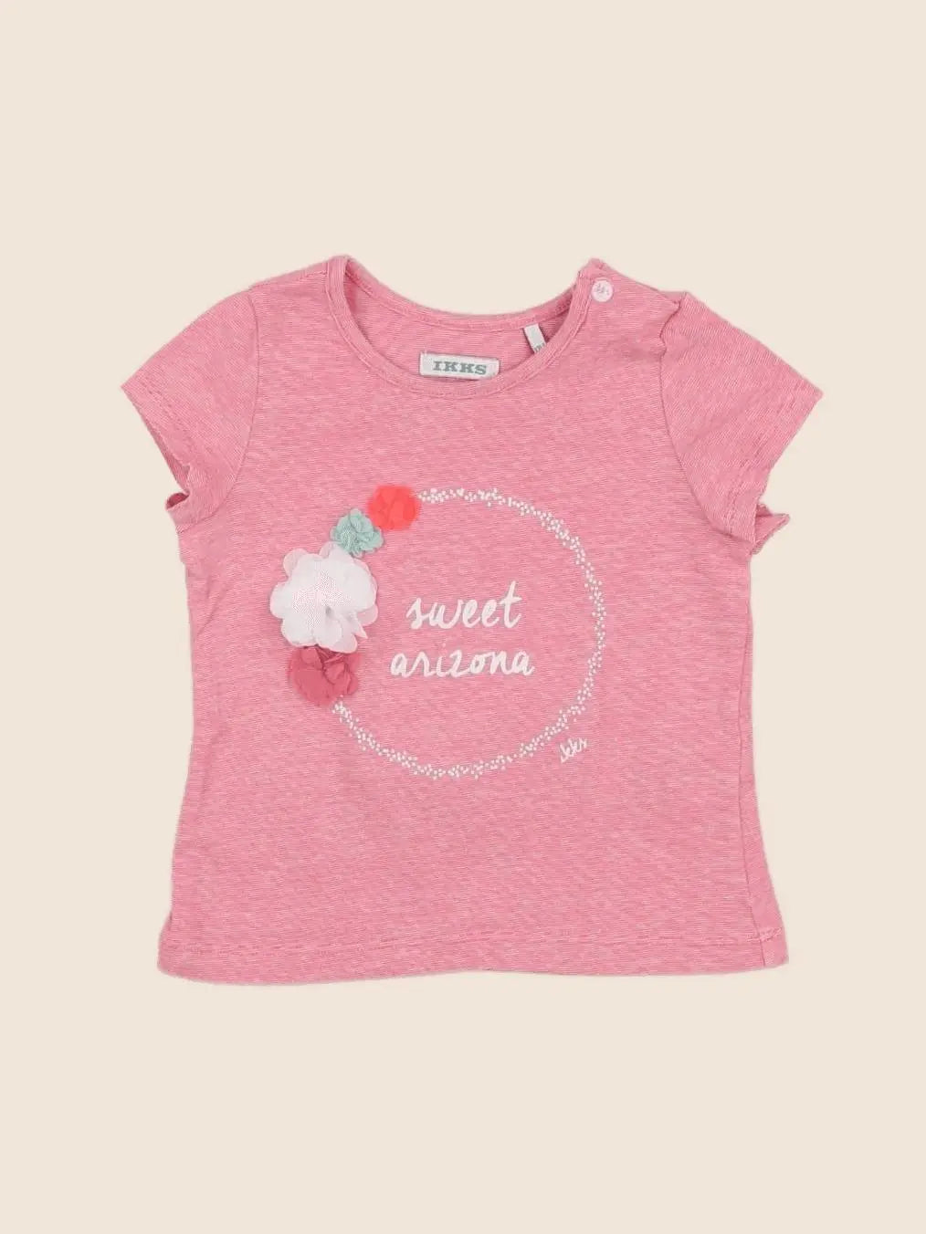 IKKS - tee-shirt rose - 12 mois