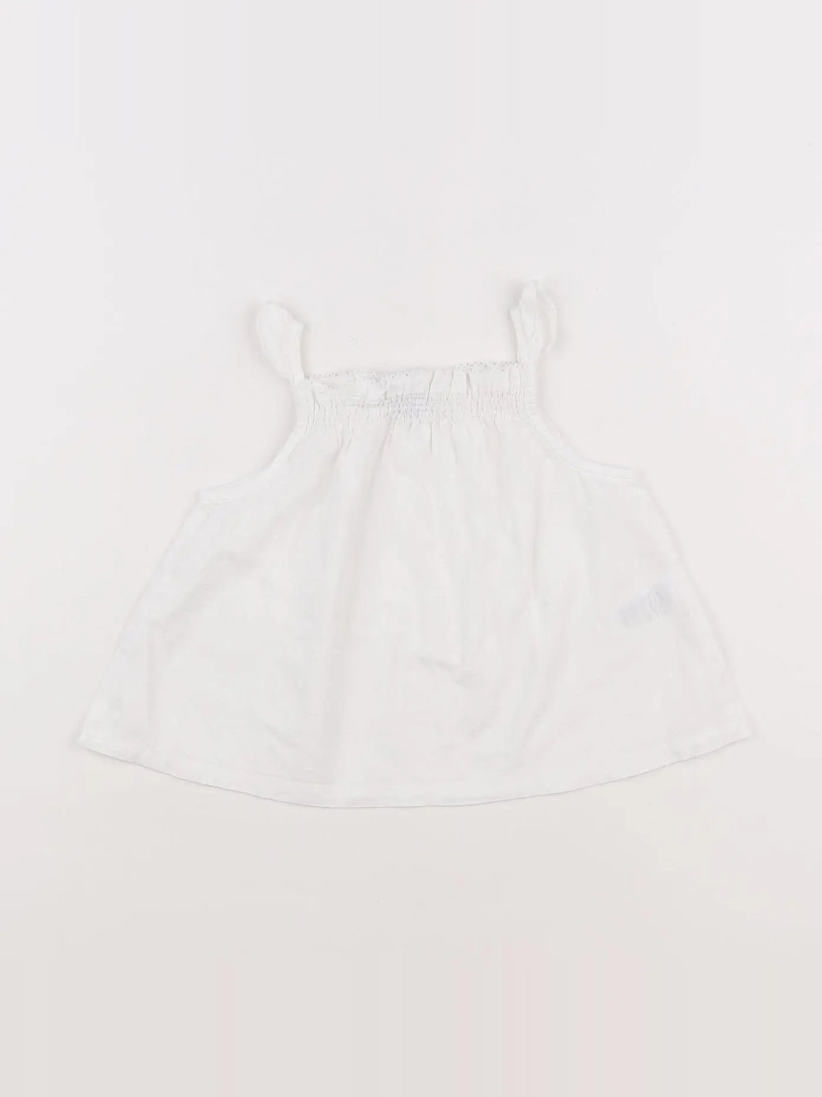 Petit Bateau - blouse blanc - 12 mois