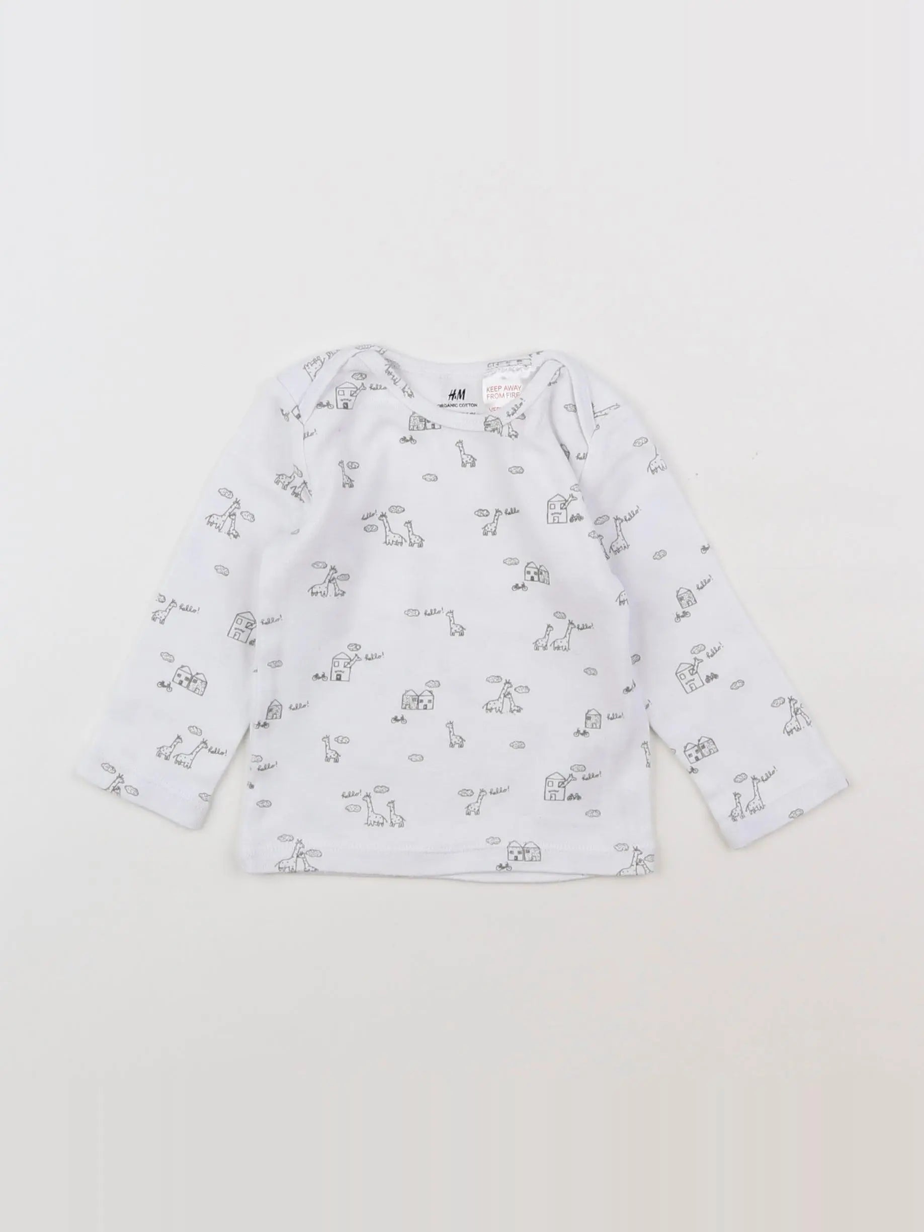 H&M - maillot de corps blanc - 3 mois