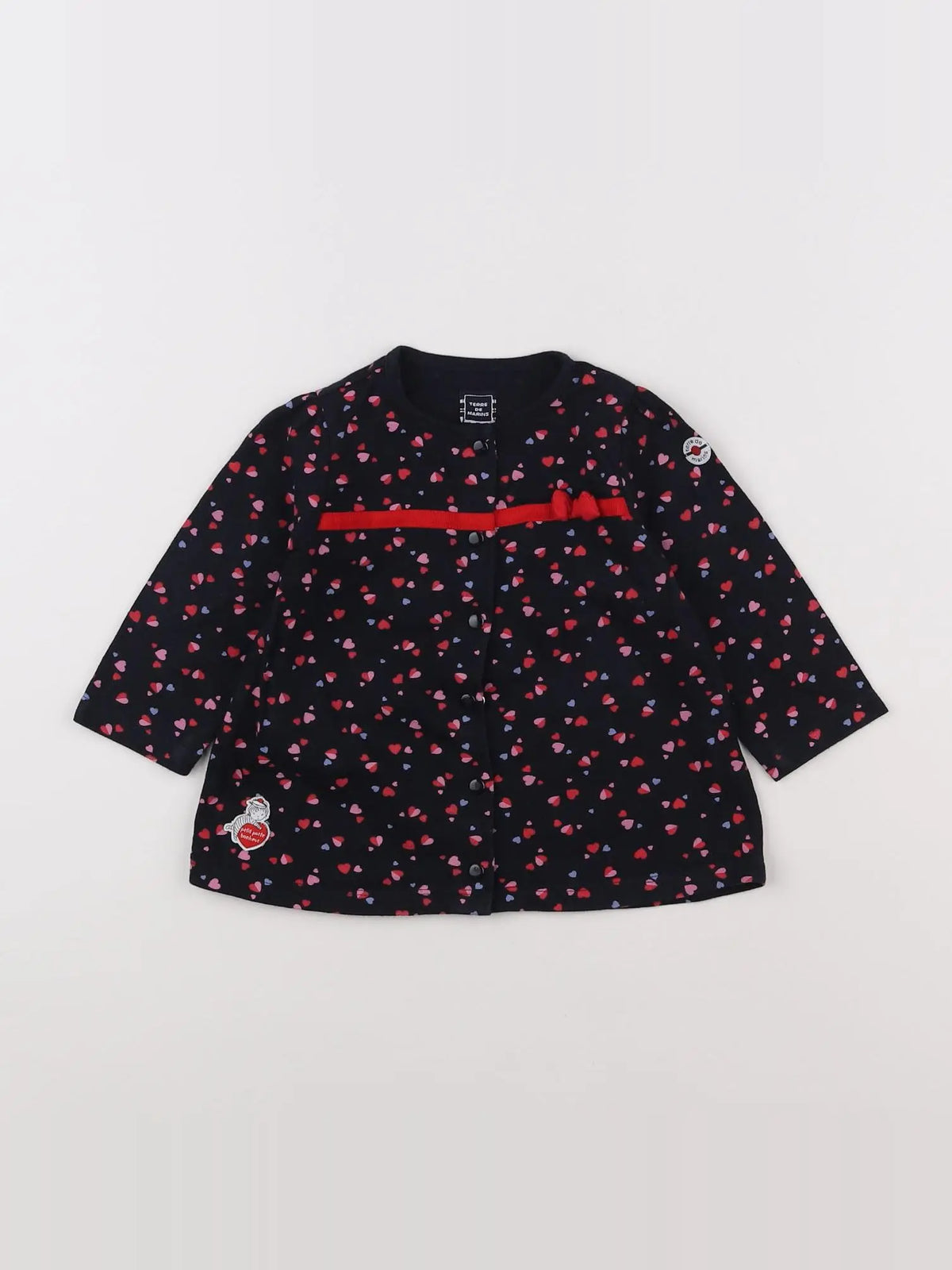 Terre de marins - tee-shirt bleu, rouge - 12 mois