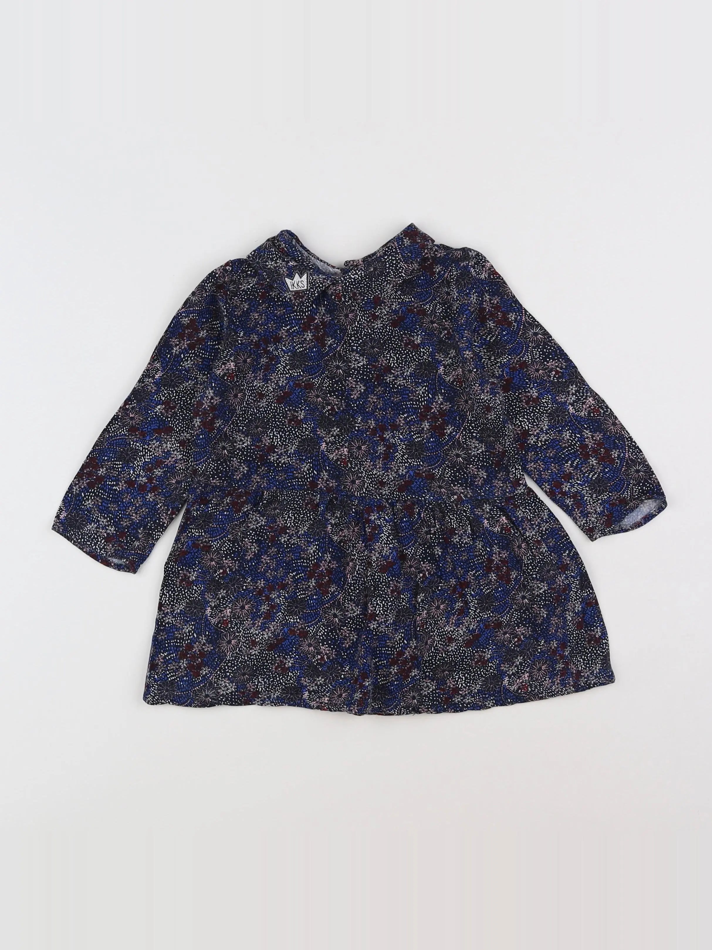 IKKS - robe bleu, rouge - 18 mois
