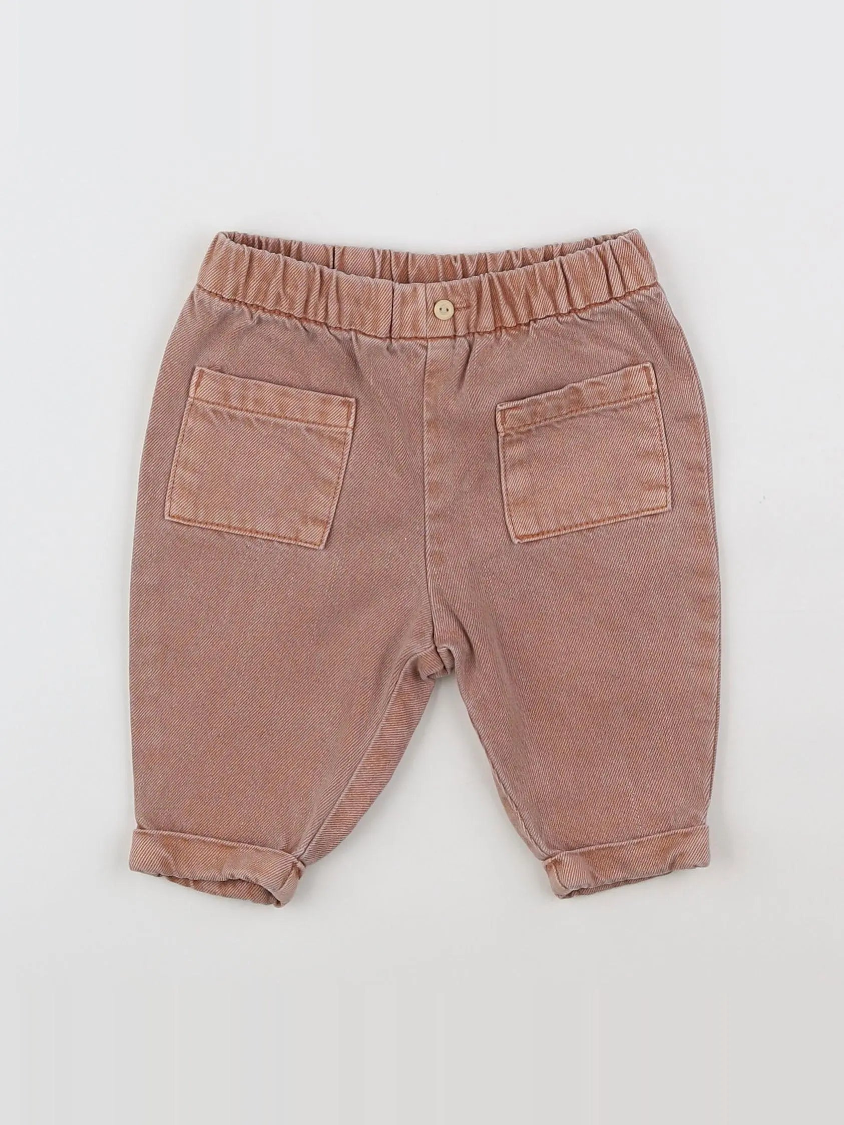 H&M - jean marron - 3/6 mois